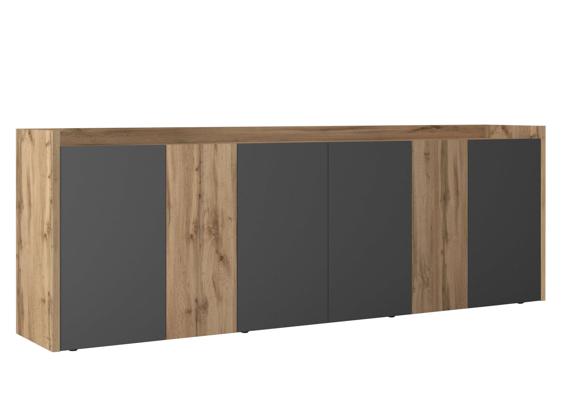 OTTO home Sideboard "Sideboard ALTEA, Kommode, Schrank, Kredenz" 1 Stk. tlg. Mit 6 Drehtüren, 6 Innenfächer, B.220 cm