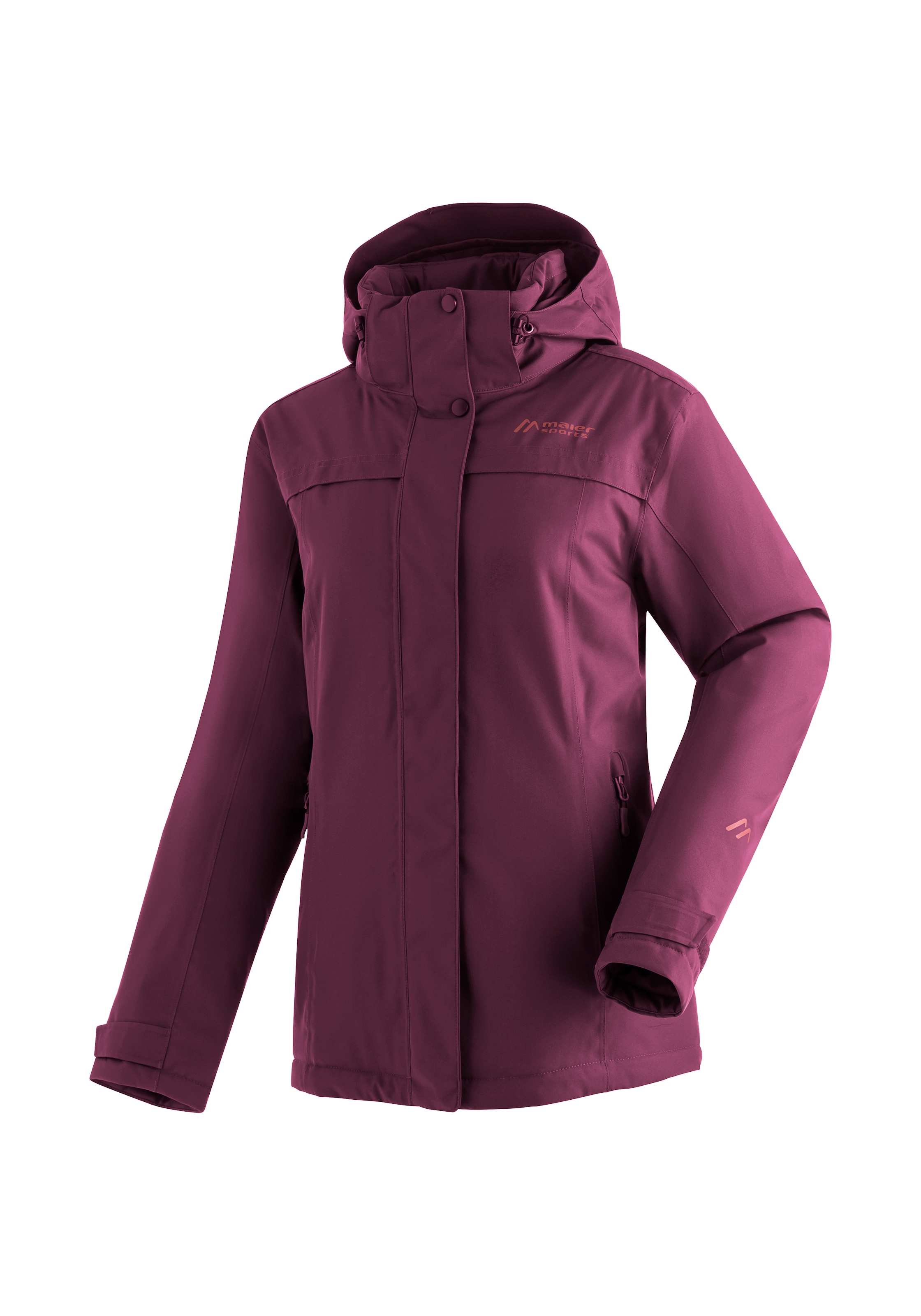 Maier Sports "Lisbon" warme Damen Jacke, wattierte Regenjacke, wasserdicht + atmungsaktiv