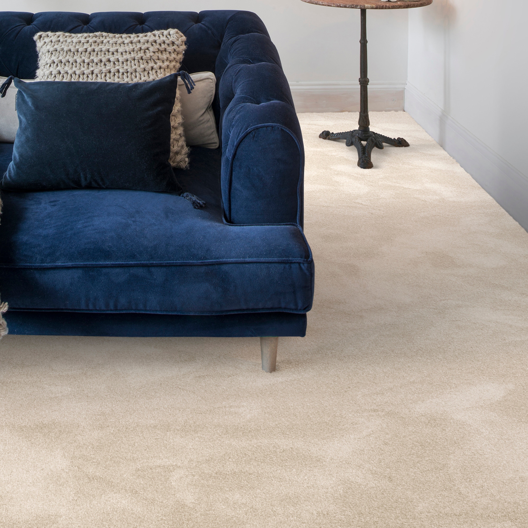 Andiamo Teppichboden "Levin, Velours, Gesamthöhe 10 mm, Luxusklasse LC2" rechteckig Uni Farben, Breite 400 cm oder 500 cm, weiche Qualität