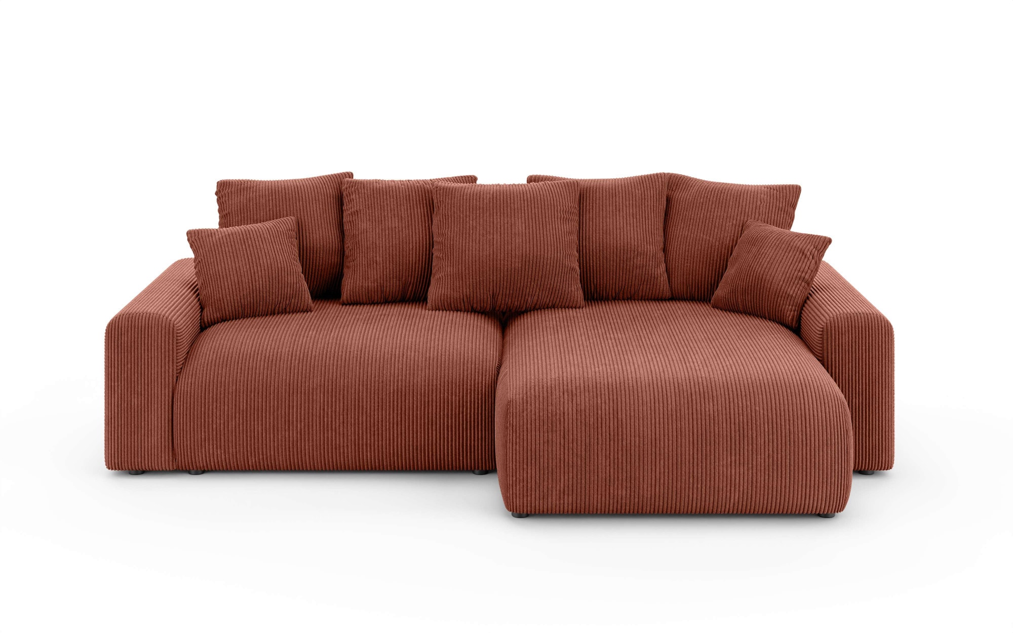 Home affaire Ecksofa »LAKESIDE klein mit Bettfunktion und Bettkasten, B/T/H 235/142/84 cm«, L-Form, Recamiere beidseitig montierbar, mit Wellenunterfederung