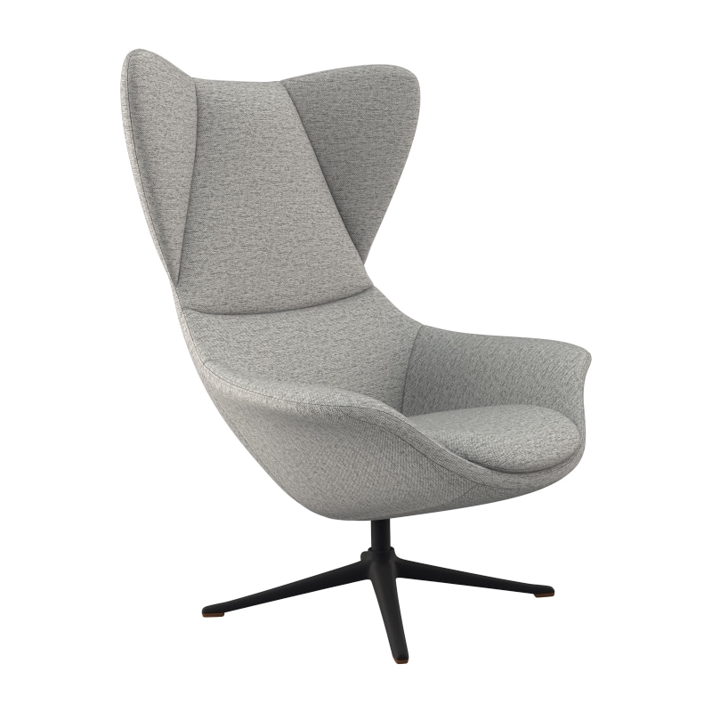 FLEXLUX Ohrensessel "Stilo Relaxsessel, TV-Sessel", Solitär, Stil-Ikone, drehbar, Fuß schwarz