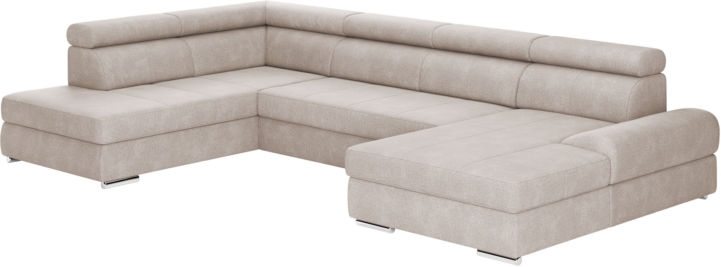 sit&more Wohnlandschaft »U-Form«, mit verstellbaren Kopfteilen, wahlweise mit Bettfunktion