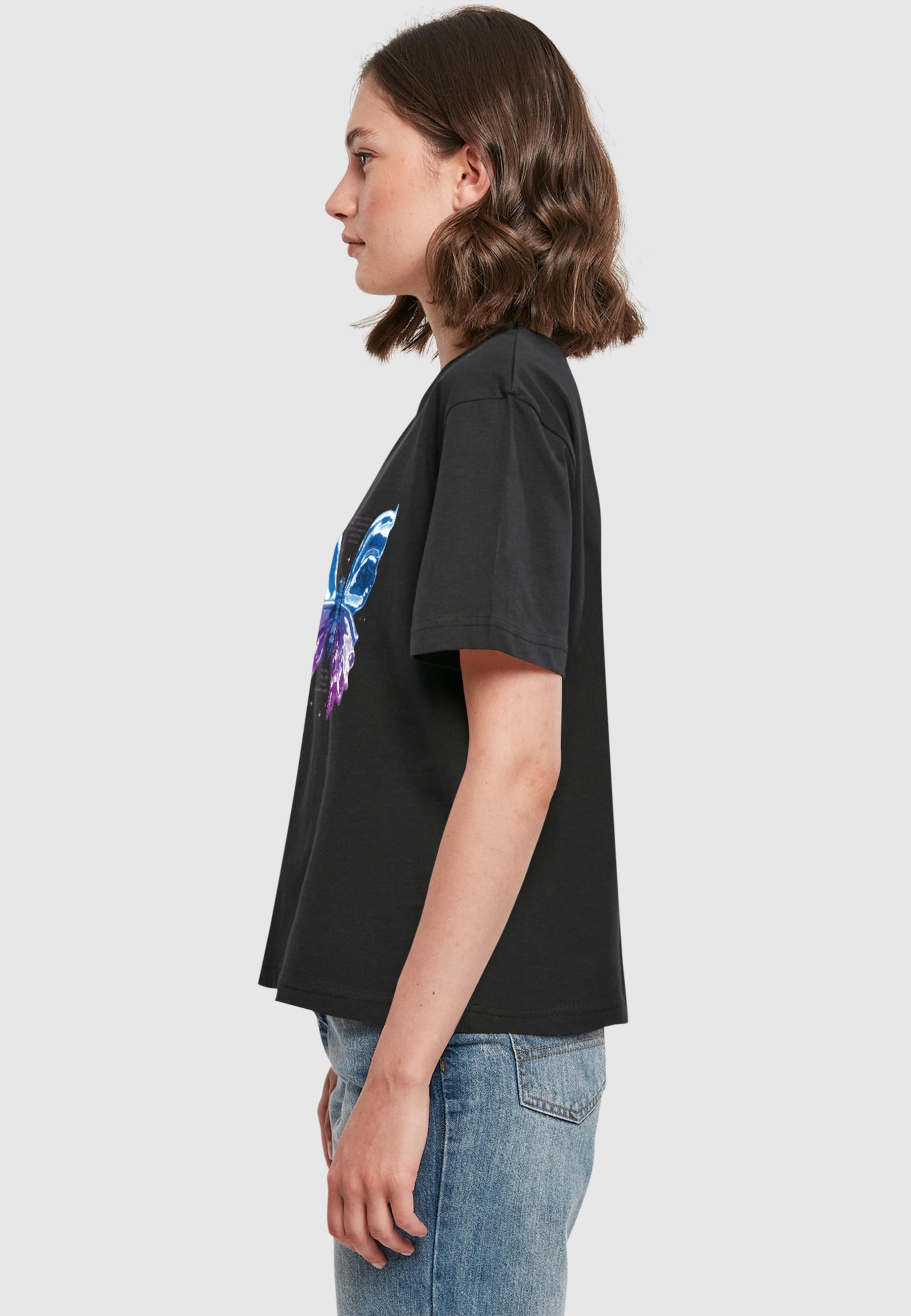 Miss Tee T-Shirt »Miss Tee Damen Chromed Butterfly Tee«, (1 tlg.)