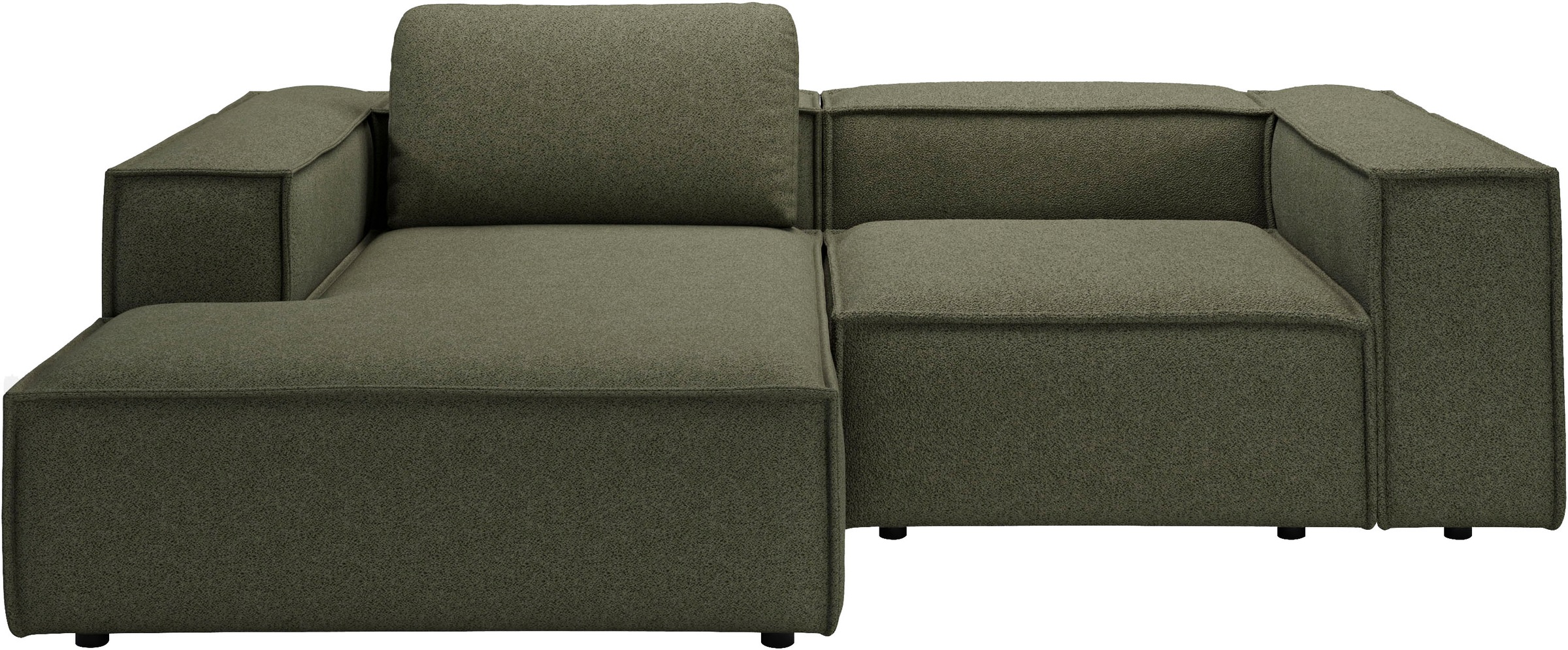 Places of Style Ecksofa »Watertown, kompakte L-Form, 246 cm breite für kleinere Räume«, modernes Ecksofa mit Feincordbezug, platzsparend & bequem