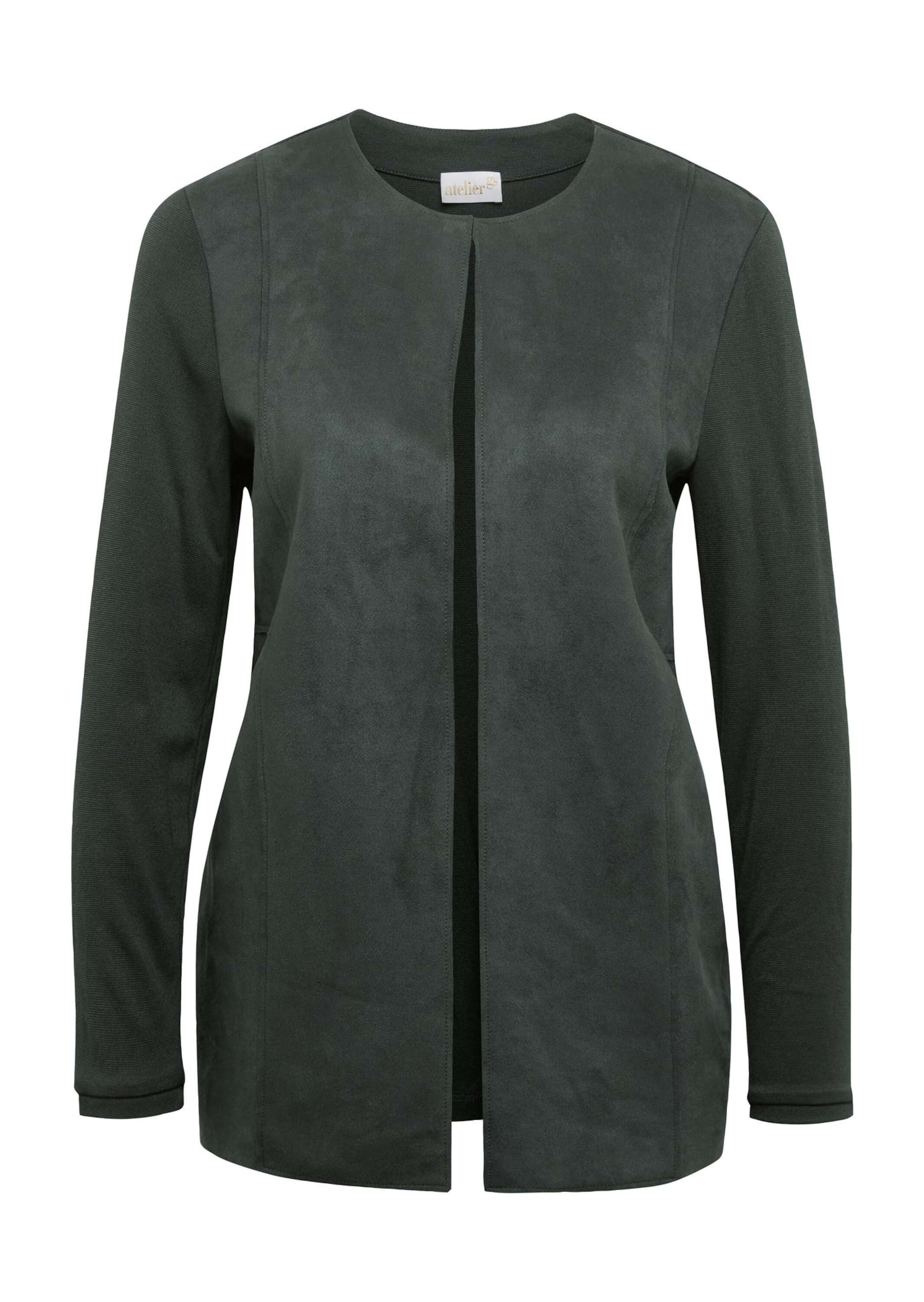 GOLDNER Kurzjacke "Kurzgröße Bequeme Shirtjacke in kombinationsstarker Velourslederoptik" kombinationsstarkes Veloursleder