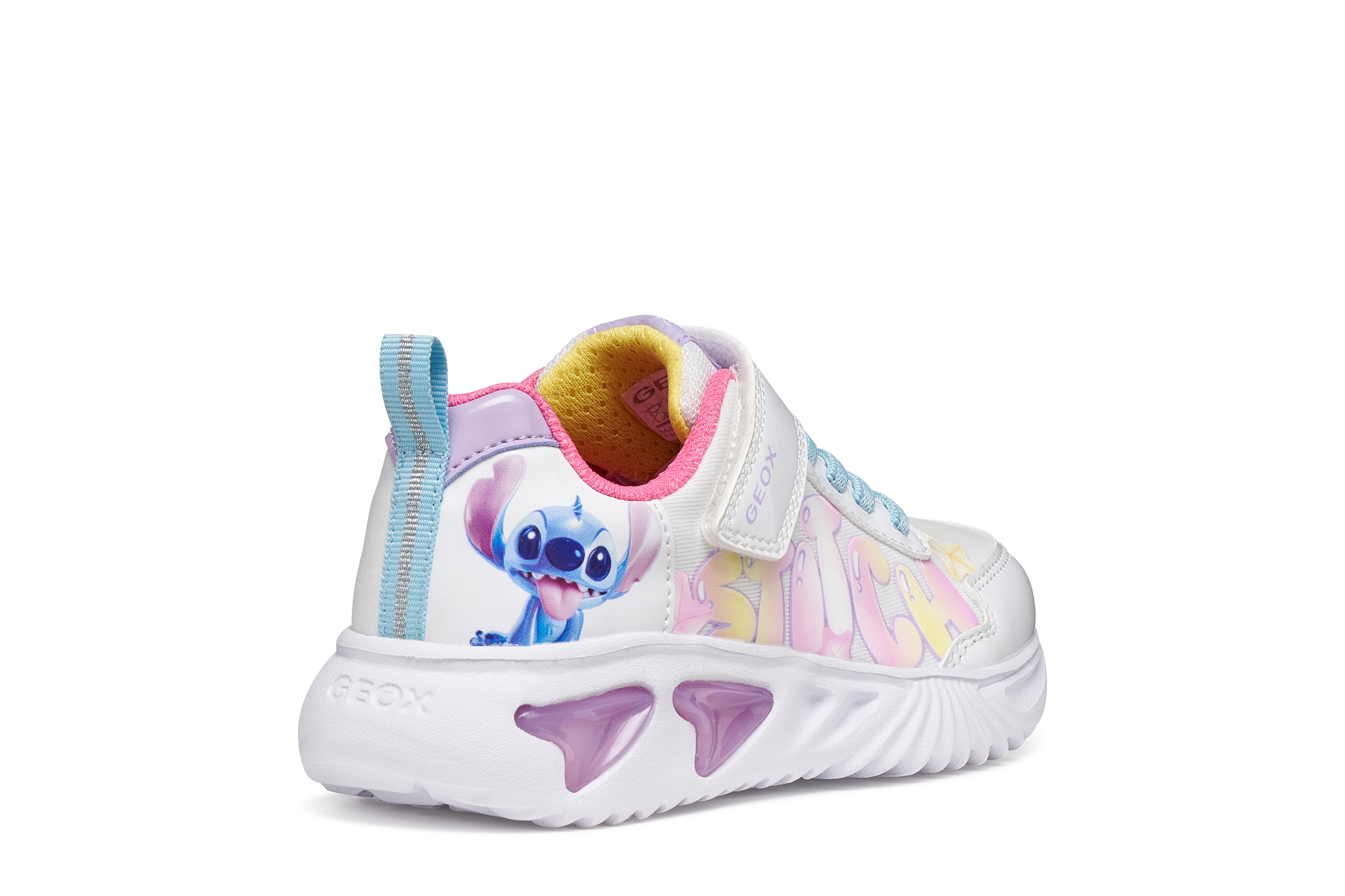 Geox Sneaker »J ASSISTER GIRL«  Klettschuh mit Stitch-Motiv, Größenschablone zum Download