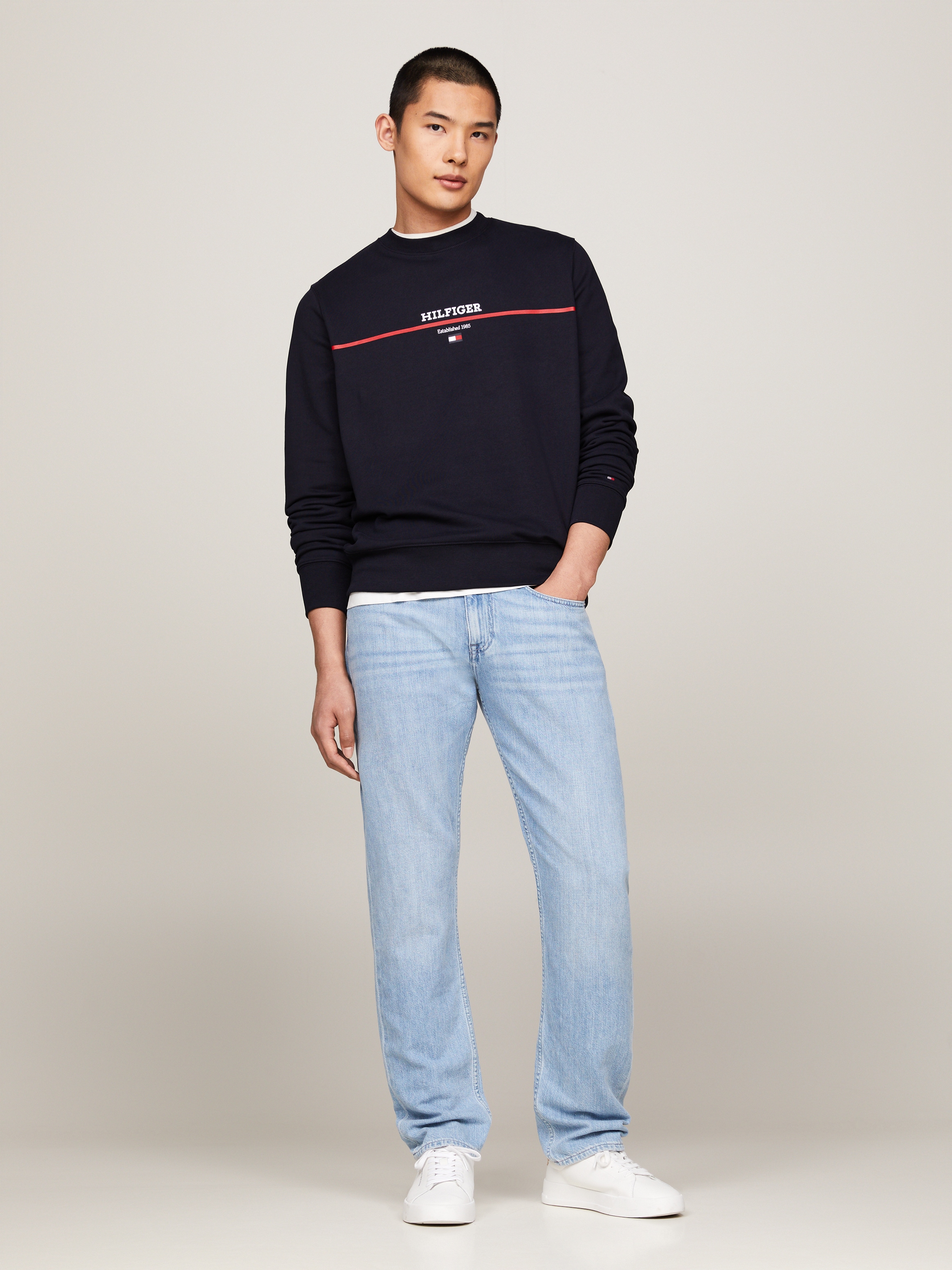 Tommy Hilfiger Sweatshirt HILFIGER STRIPE TERRY SWEATSHIRT günstig online kaufen