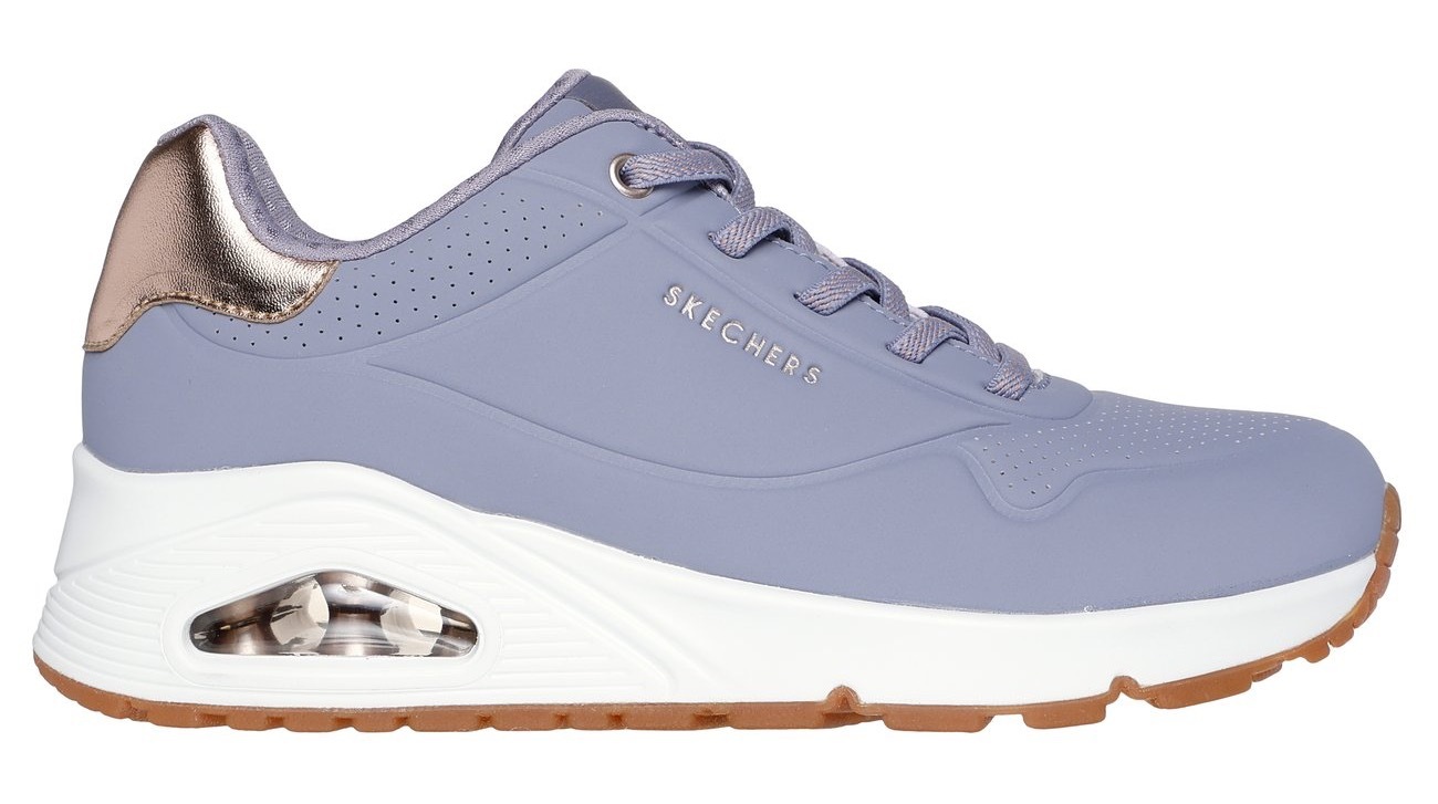 Thumbnail - Skechers Slip-On Sneaker "UNO SHIMMER AWAY" Slipper, Freizeitschuh, Plateausneaker mit modischem Keilabsatz