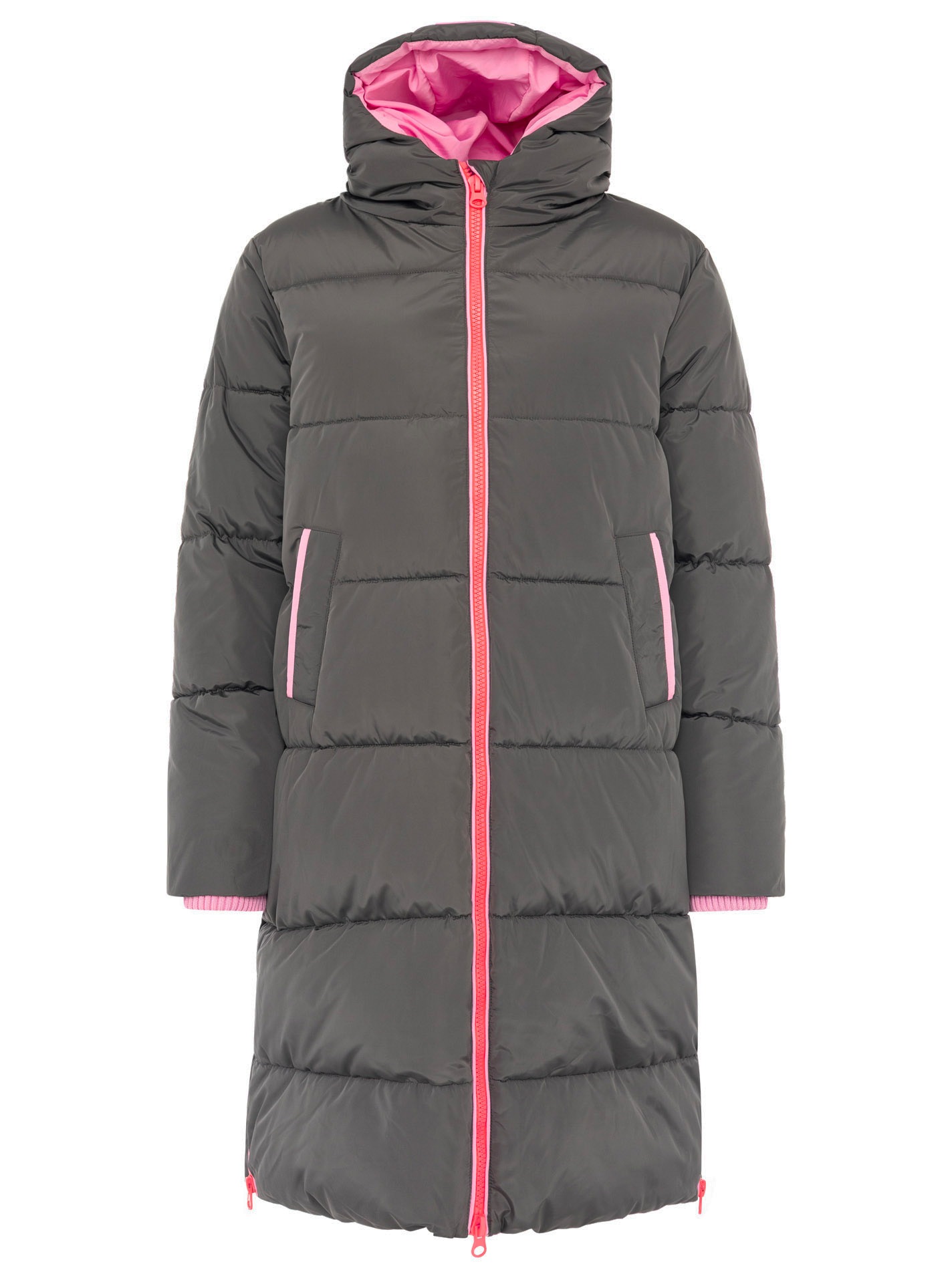Zwillingsherz Steppmantel »„Cozy“« Kapuze, farbliche Details, Reißverschluss, elastische Bündchen