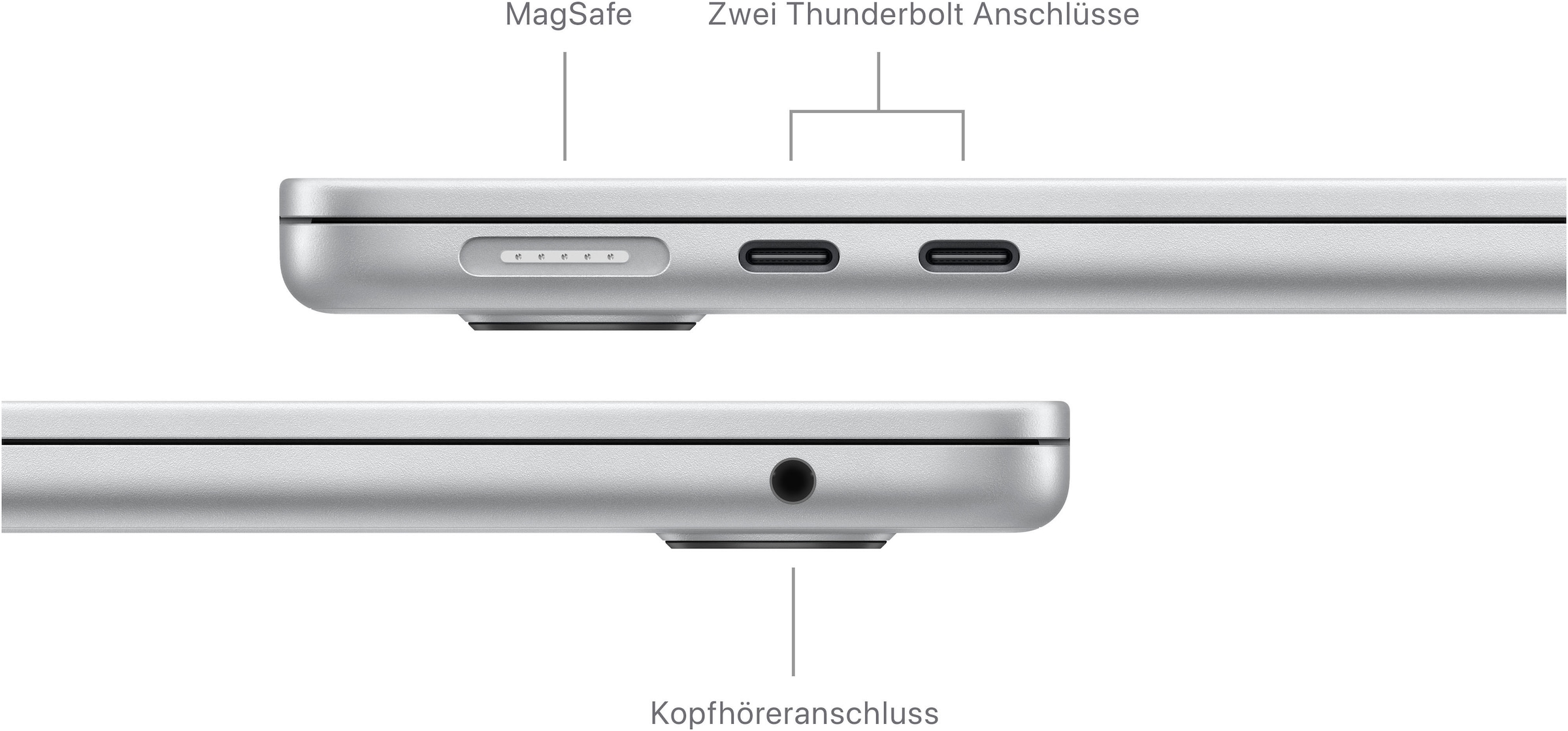 Apple Notebook »MacBook Air 13"«, 34,46 cm, / 13,6 Zoll, Apple, M3, 10-Core CPU, 2000 GB SSD