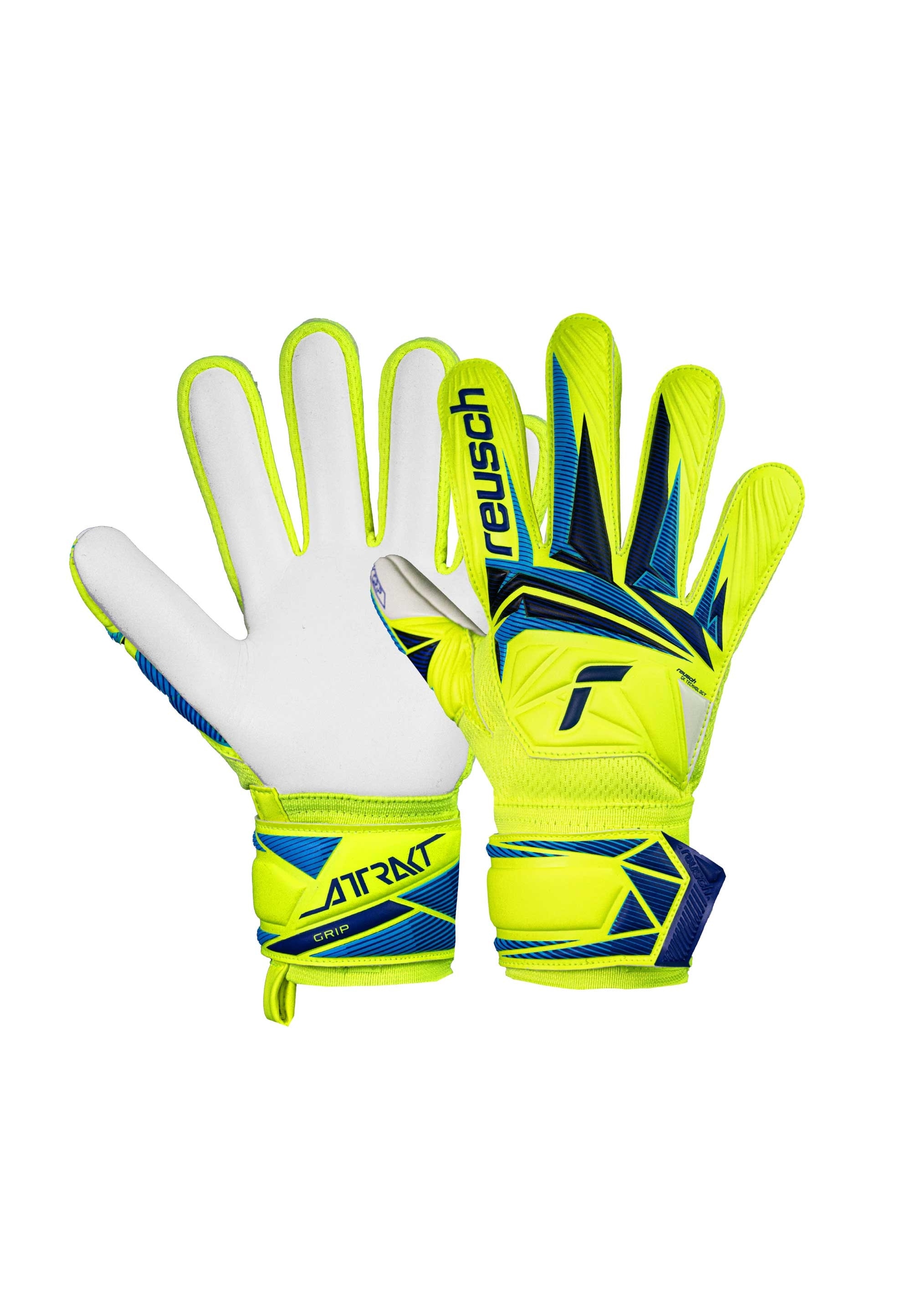 Reusch Torwarthandschuhe "Attrakt Grip Junior" mit hochelastischem, sicherem Verschluss