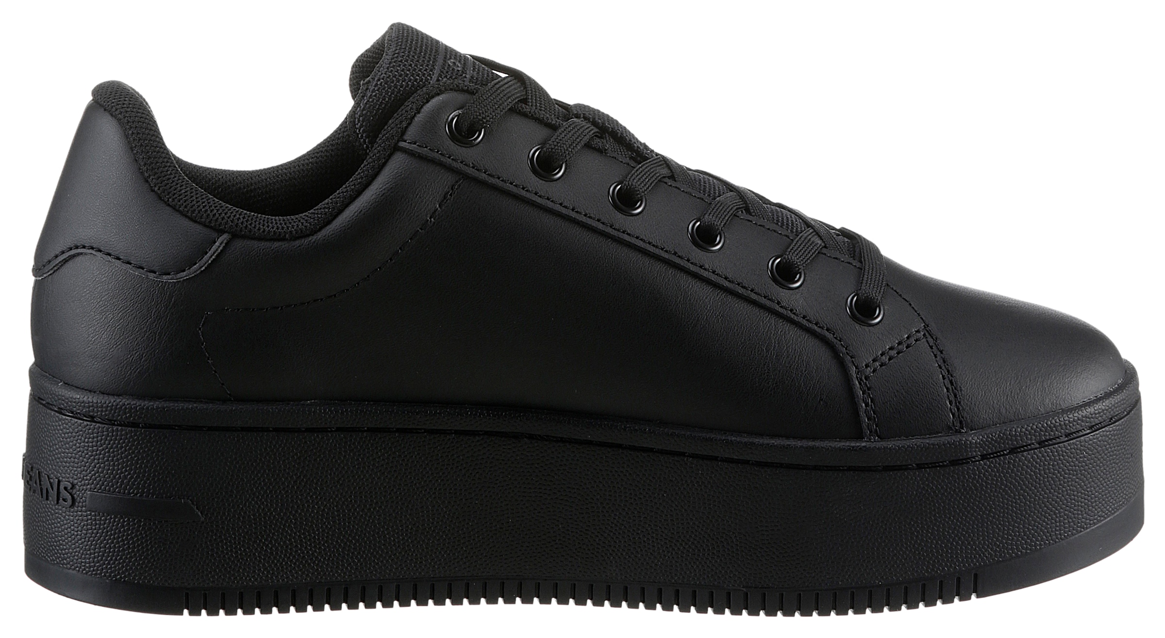 Tommy Jeans Plateausneaker »TJW FLATFORM ESS«, Freizeitschuh, Halbschuh, Schnürschuh mit Kontrastbesatz