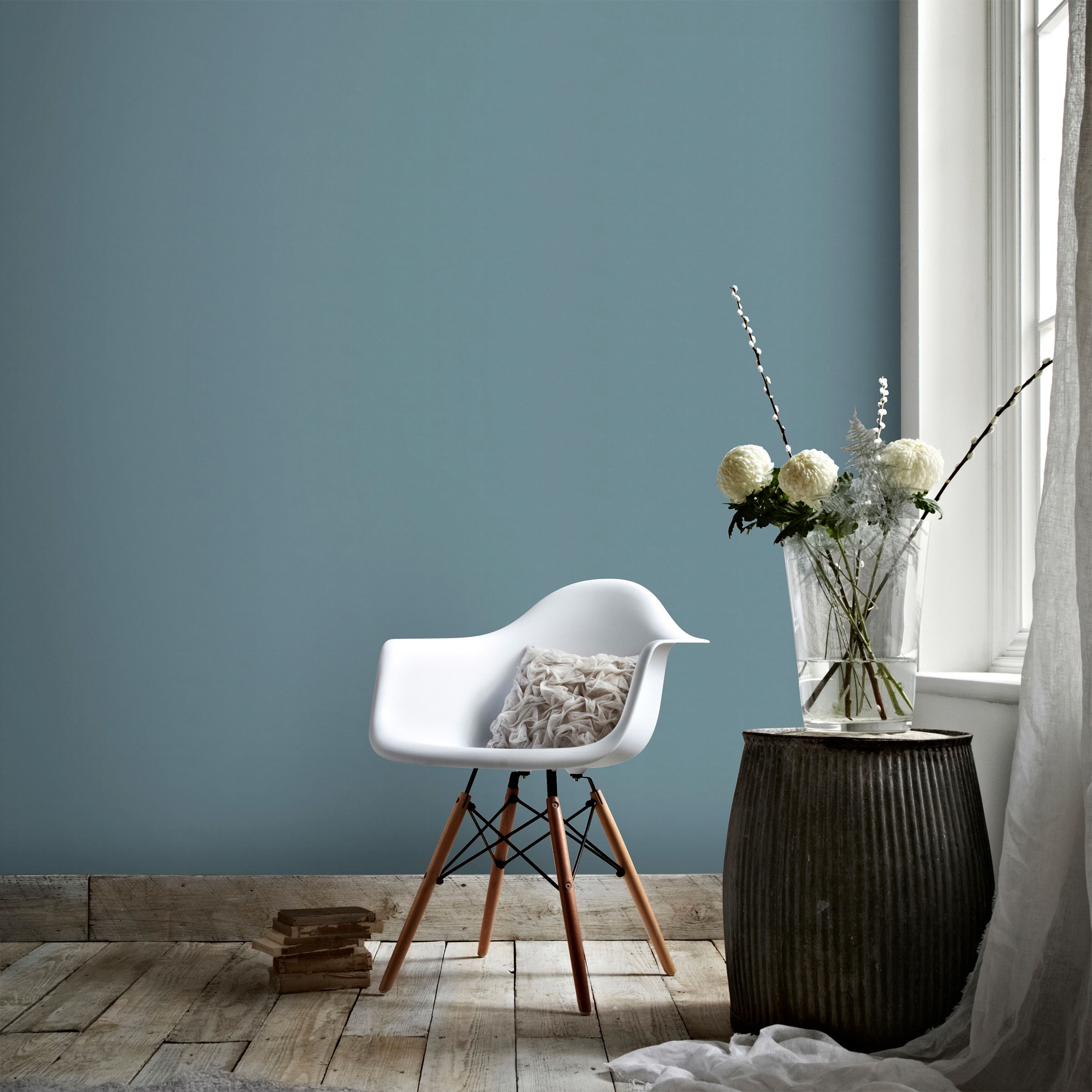 WOW Vliestapete, uni, Uni - Blau - 10m x 52cm