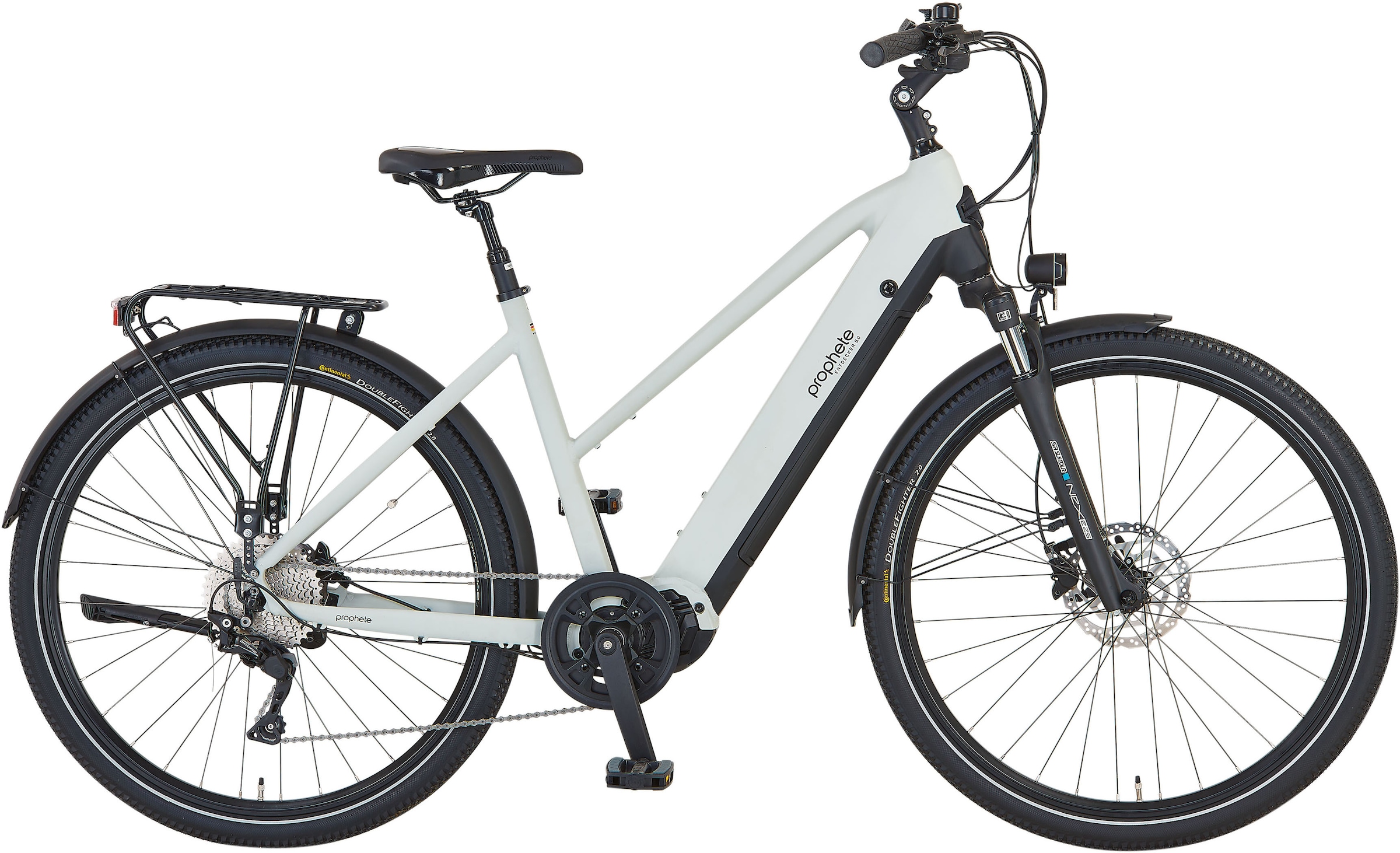 PROPHETE E-Bike "Entdecker 5.0", 50cm, 28 Zoll (71,12cm), grau, Elektrofahrräder, Pedelec, Elektrofahrrad für Damen