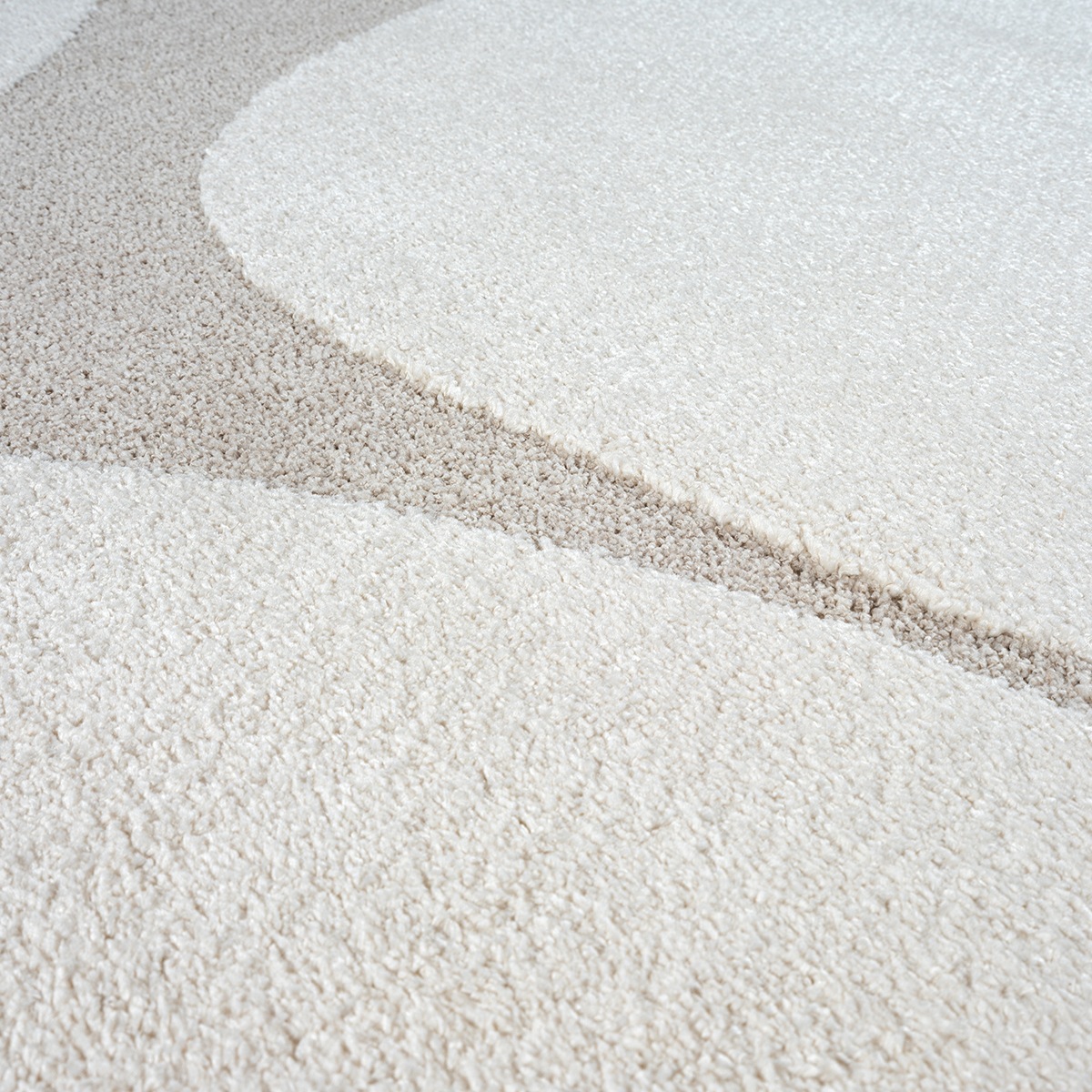 Teppich THE CARPET "Elisa", beige (creme), B:80cm H:12mm L:150cm, Polypropylen, Teppiche, Teppich, moderner Wohnzimmer Teppich, geometrisches Design, hohe Flordichte 3