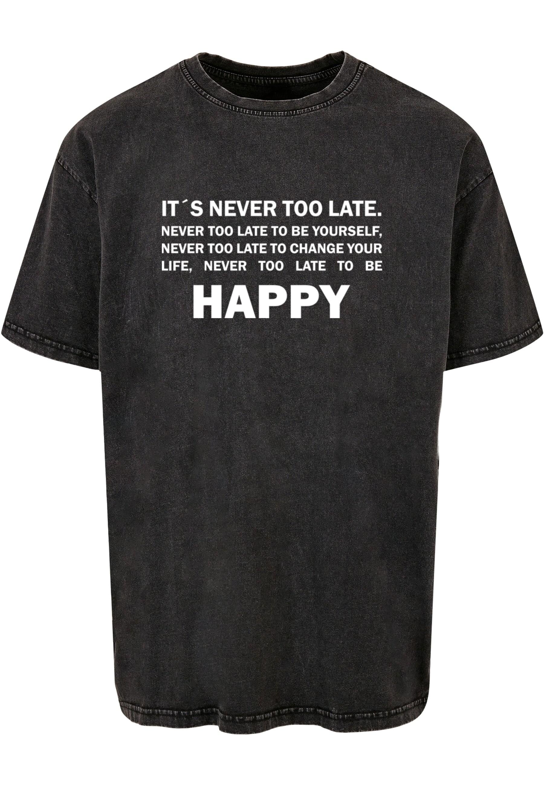 Merchcode T-Shirt "Merchcode Herren Never Too Late Acid Washed Heavy Oversi günstig online kaufen