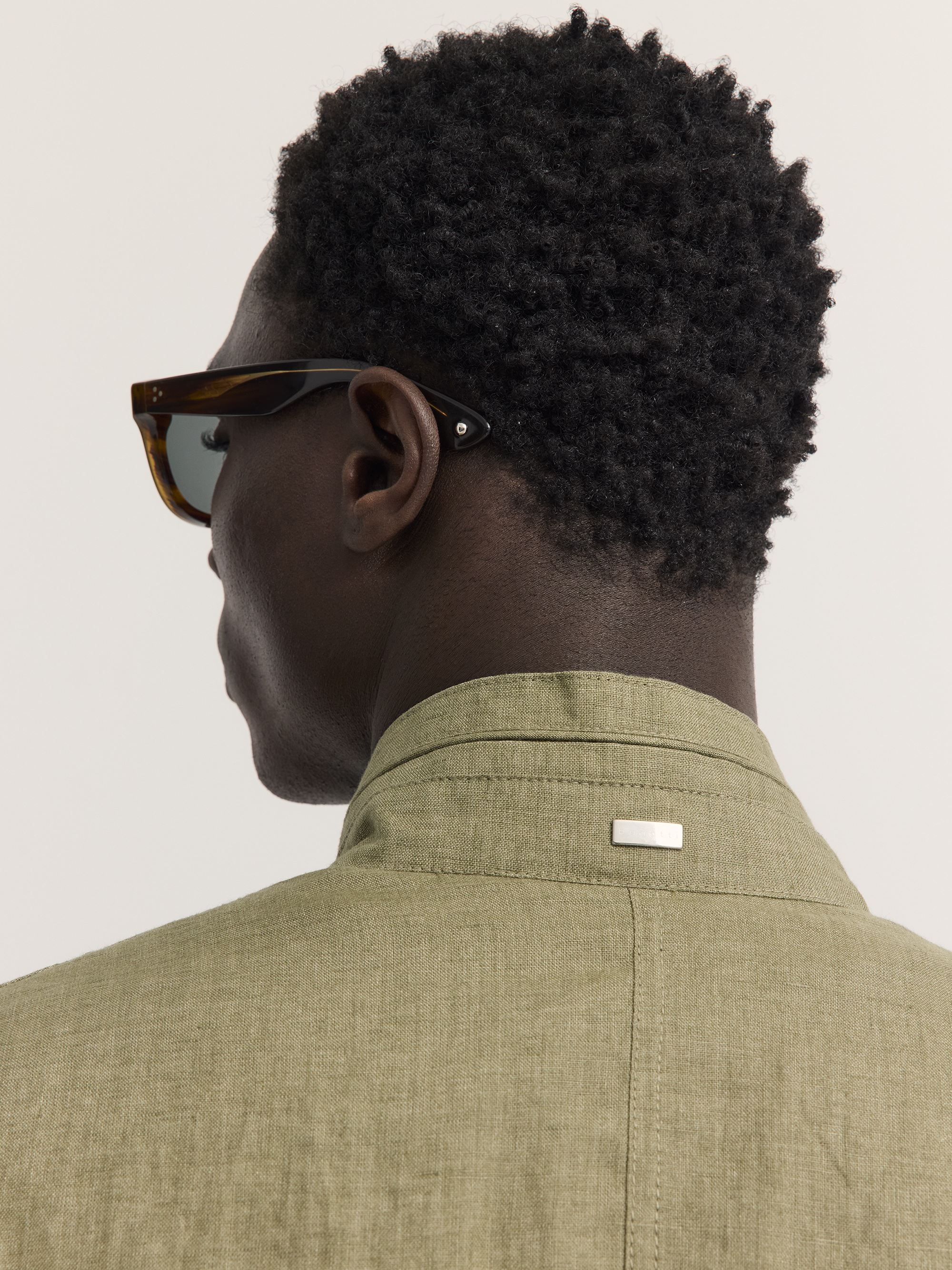 bugatti Kurzjacke »Regular Fit« Pure linen mit Stehkragen