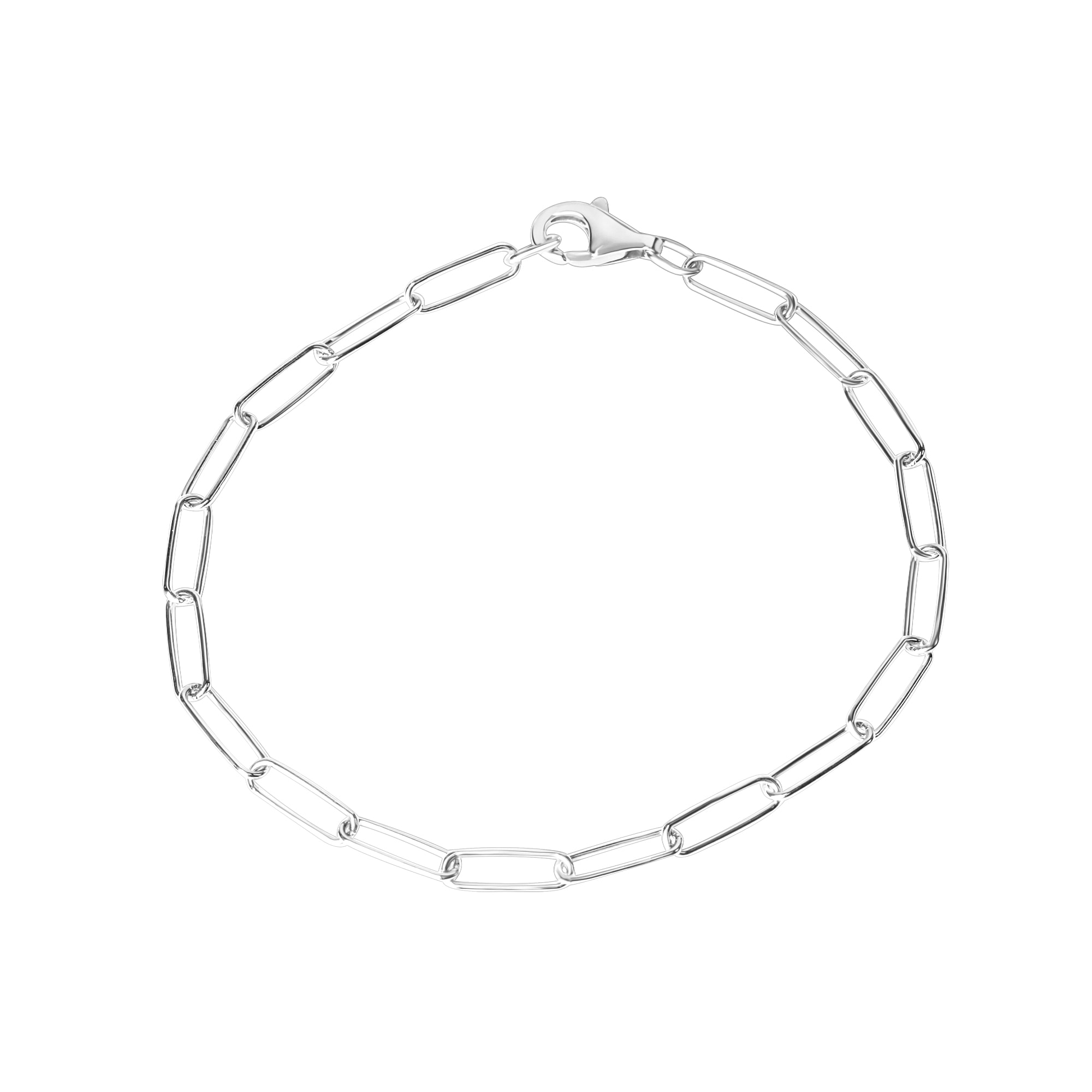 Armband »925/- Sterlingsilber Gliederarmband glanz weiß 19 cm«