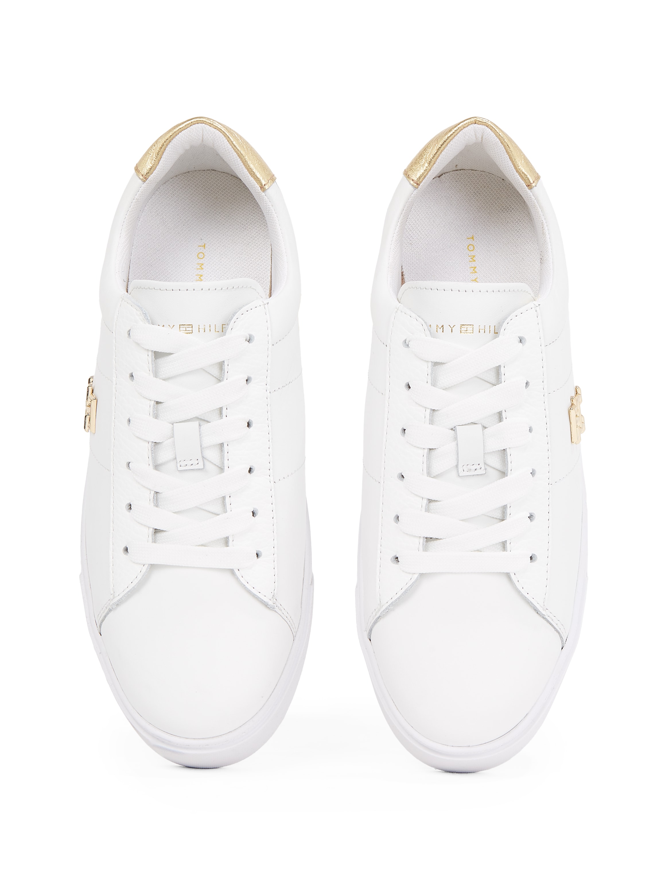 Tommy Hilfiger Plateausneaker »PLATFORM COURT SNEAKER METALLICS«, Freizeitschuh, Halbschuh, Schnürschuh mit TH-Logo