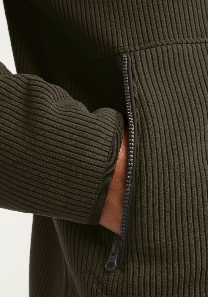 Jack Wolfskin Fleecejacke »LAKE RIDGE JKT M«, Winddicht, atmungsaktiv, Übergangsjacke