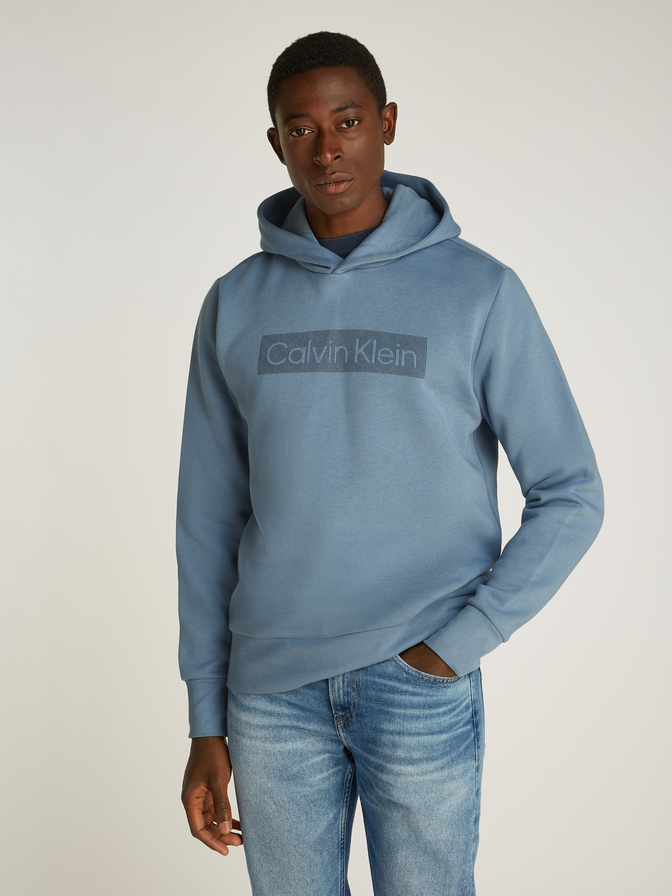 Calvin Klein Kapuzensweatshirt "BOX STRIPED LOGO HOODIE", mit Logoschriftzu günstig online kaufen