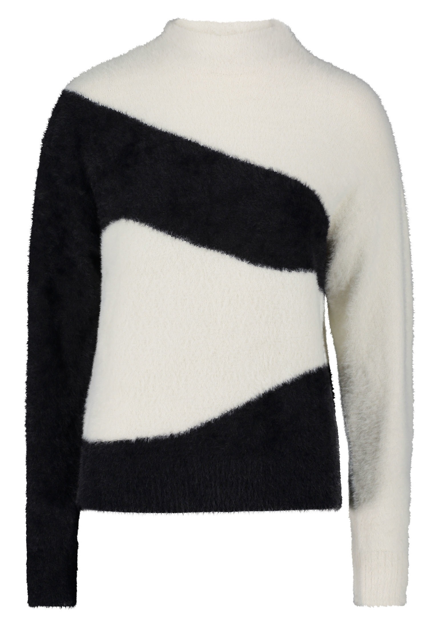 Zero Strickpullover »zero Pullover Colorblock Optik«, (1 tlg.), Plain/ohne Details