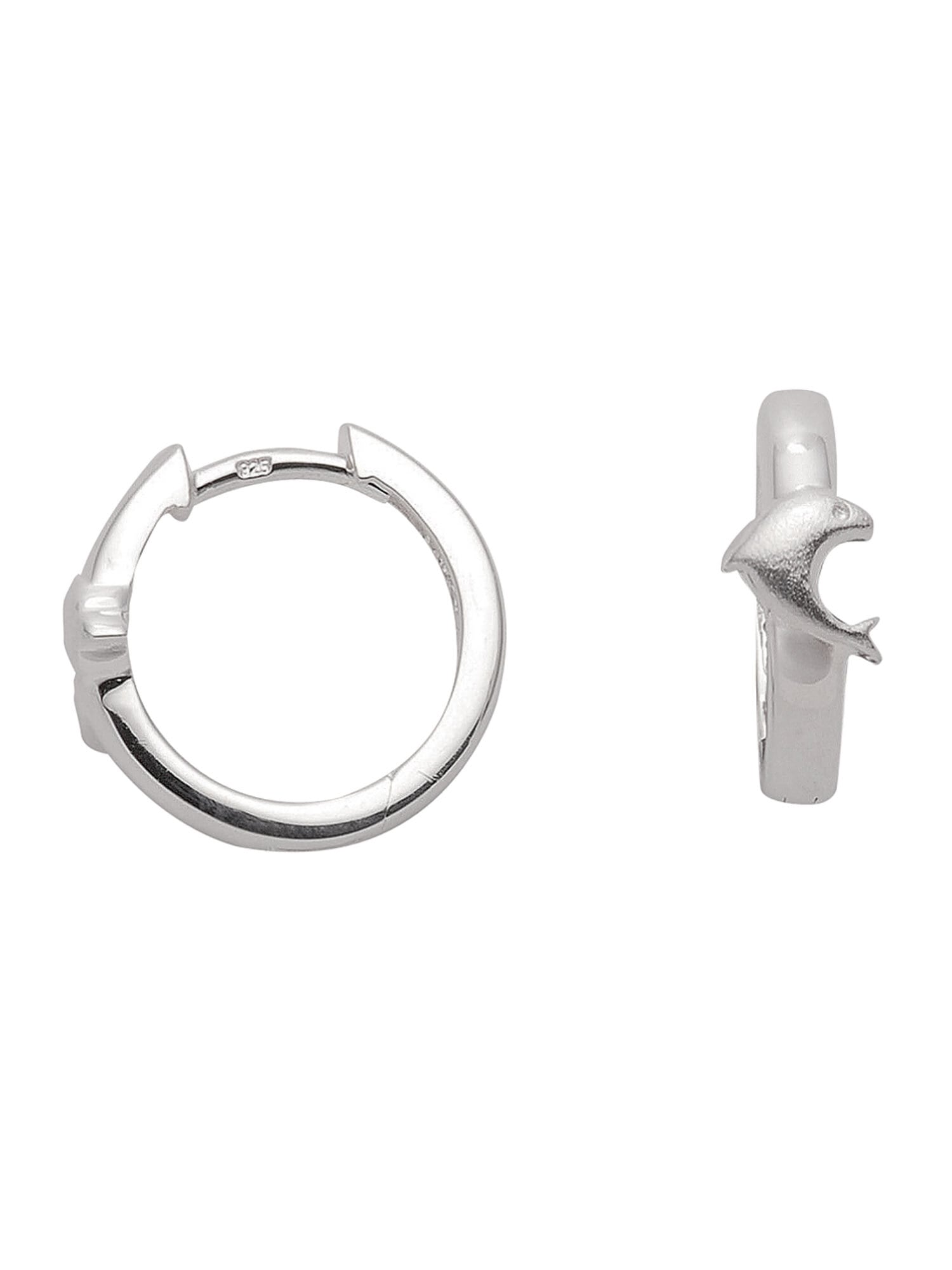 Paar Ohrhänger »925 Silber Ohrringe Creolen Delphin Ø 14,5 mm«, Silberschmuck für Damen