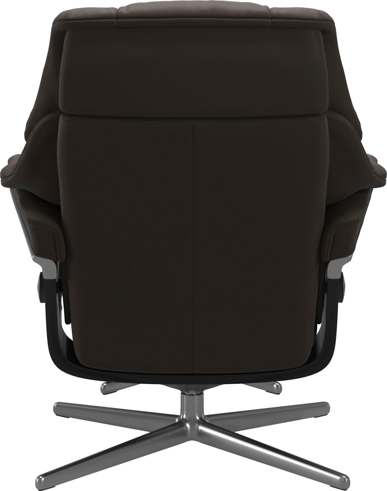 Stressless® Relaxsessel »Reno«, (Set, Relaxsessel mit Hocker), mit Hocker, mit Cross Base, Größe S, M & L, Holzakzent Schwarz