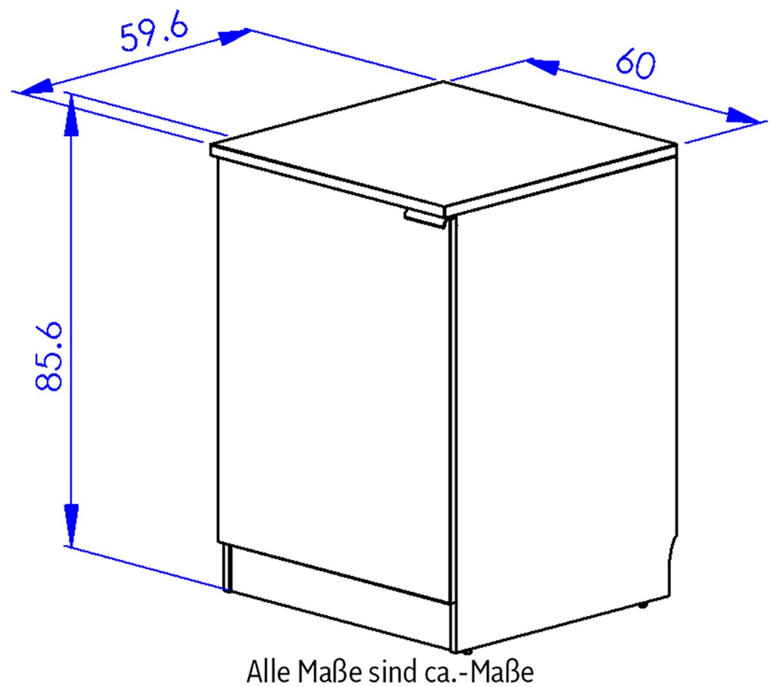 Gami Unterschrank »Eden Küche Unterschrank B.60 1 Tür«, Unterschrank 1-türig Breite 60 cm