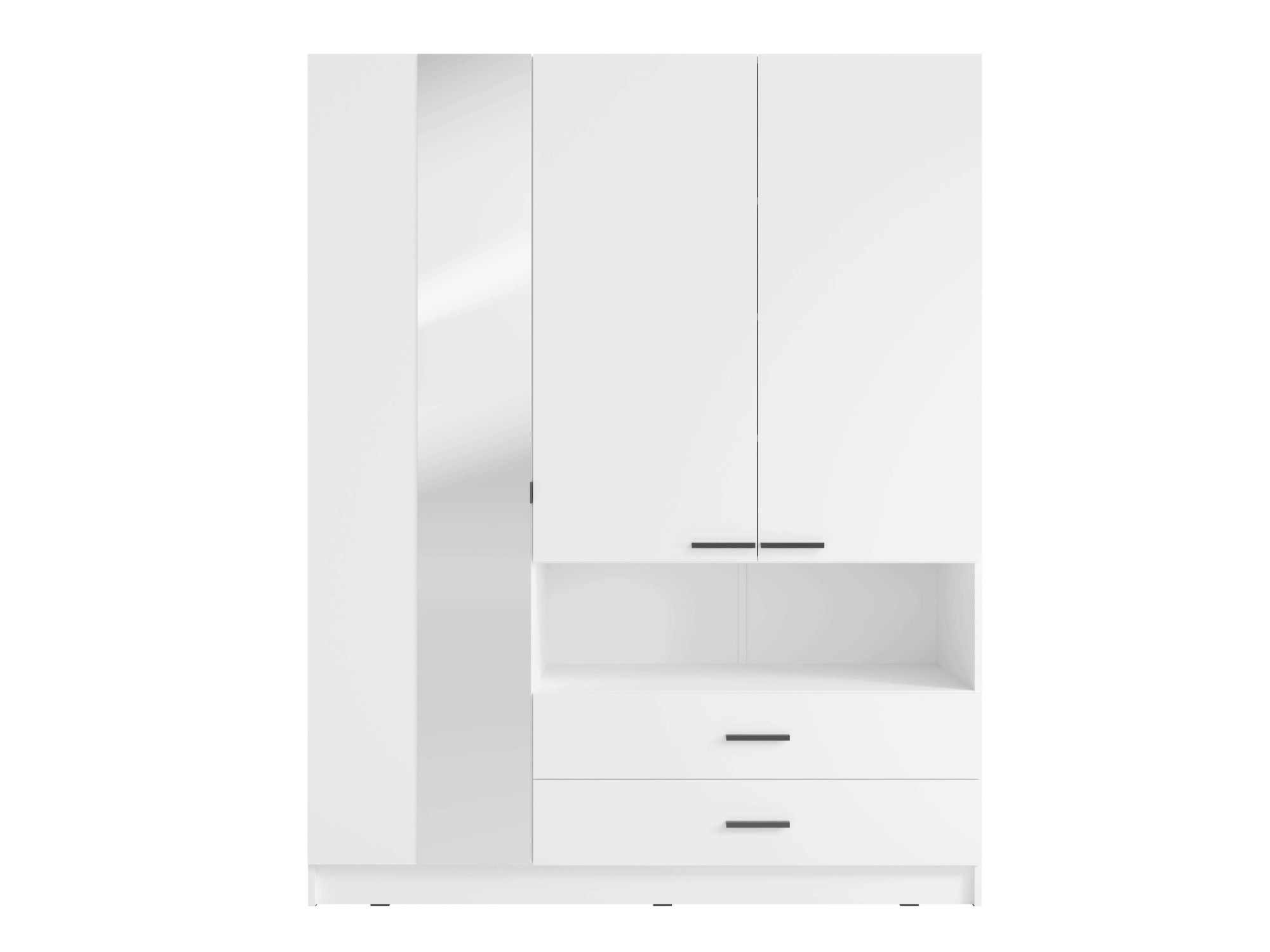 Thumbnail - Home affaire Kleiderschrank "LAREDO Wäscheschrank komplette Innenausstattung, Maße 158,3/200,5/55cm" Garderobe mit offen...