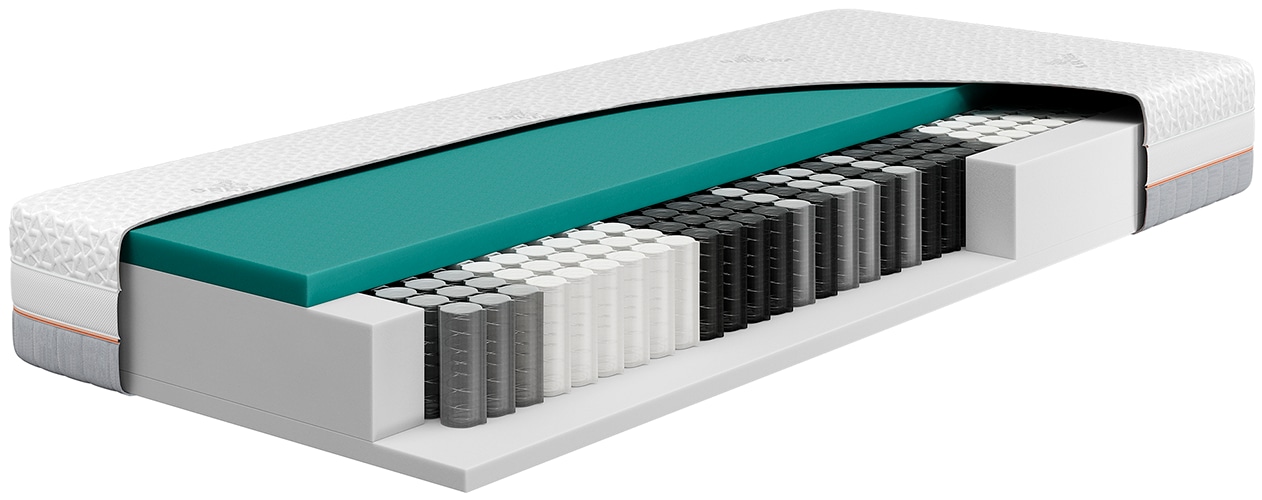 Beka Taschenfederkernmatratze "Taschenfederkern Matratze GELTEX Next Horizon TFK 240" 24 cm hoch Raumgewicht: 43 kg/m³ 420 Federn 1 Stk. tlg. bis zu 6 cm GELTEX-Auflage, 24 cm hoch, RG43, H2, H3 & H4, 90x200 cm
