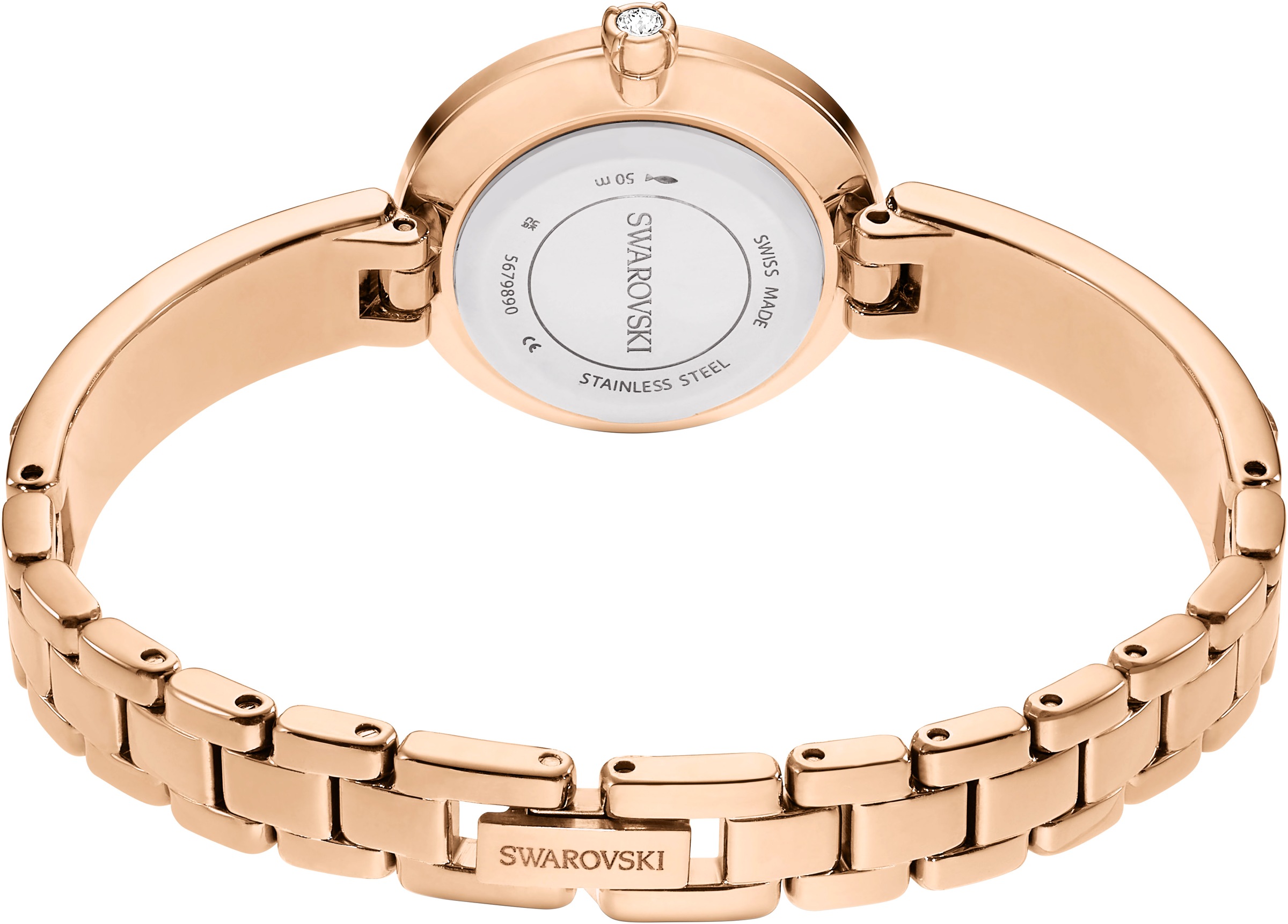 Swarovski Quarzuhr »MATRIX BANGLE«, Armbanduhr, Damenuhr, analog, Swarovski®-Kristalle, Swiss Made