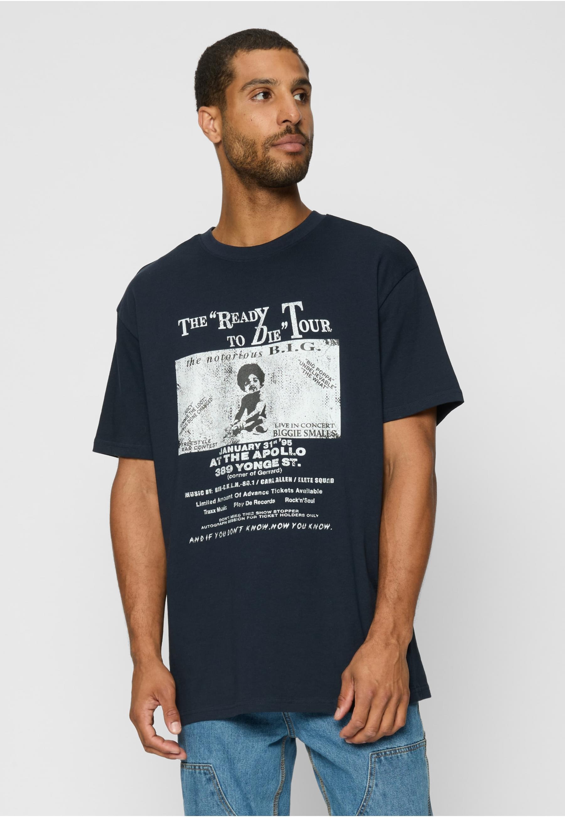 MisterTee T-Shirt »MisterTee Herren Bigie Retro Poster Tee«, (1 tlg.)