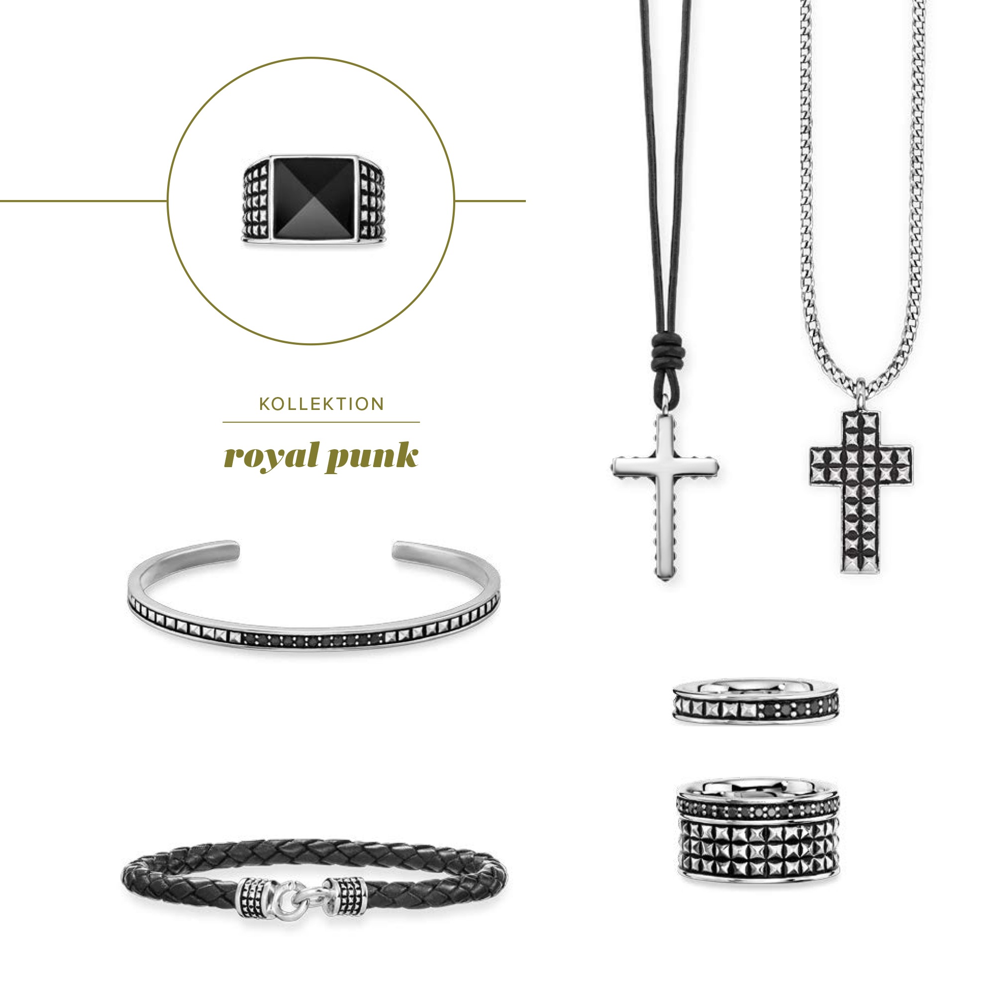 CAÏ Kette mit Anhänger »925/- Sterling Silber Kreuz«