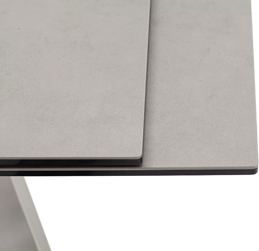 MCA furniture Esstisch »TOBAGO Auszugtisch 180-260 cm«, (Einzelstück), Keramik,Edelstahl,Stirnauszug,ausziehbar,Tischplatte 13 mm