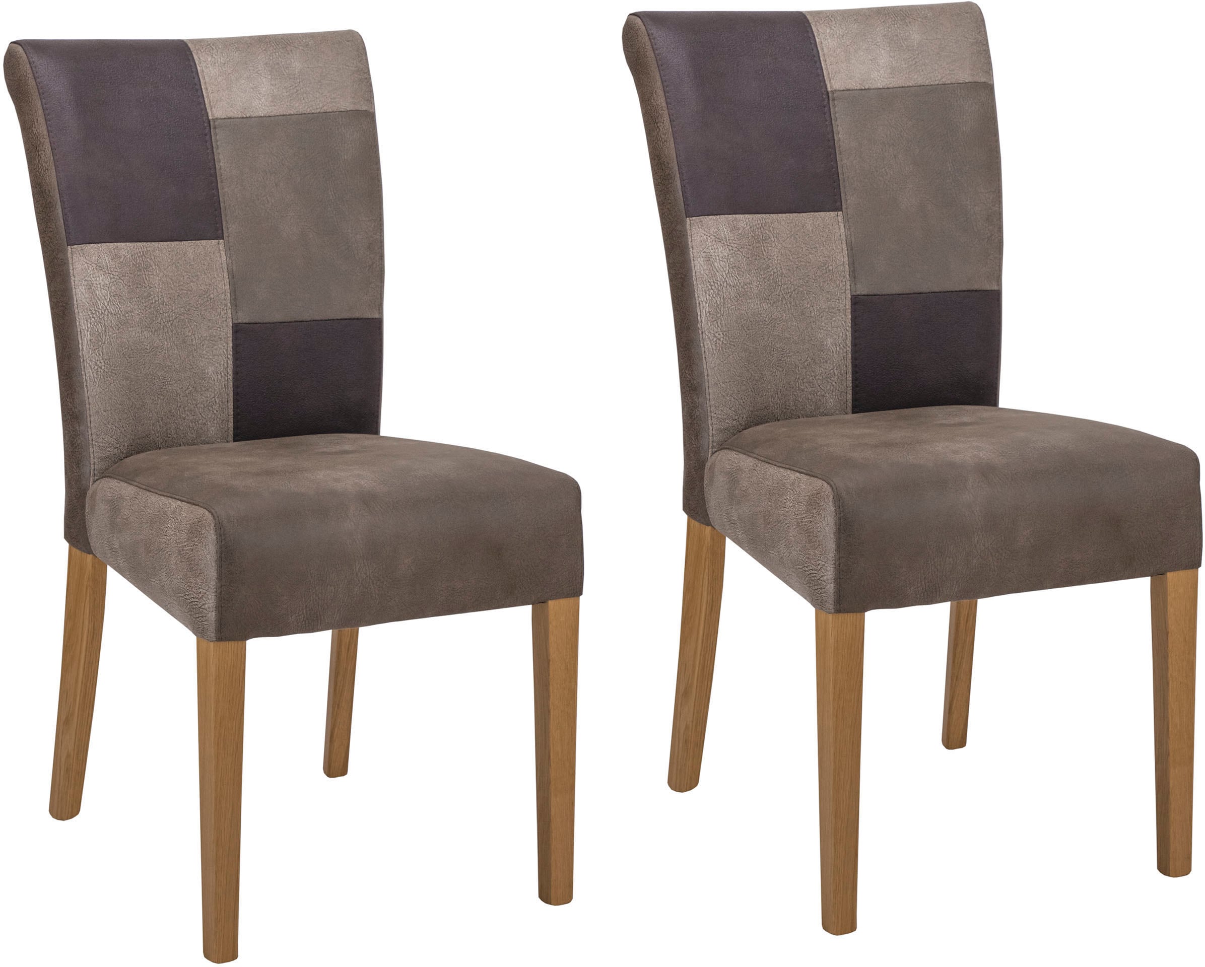 Home affaire Esszimmerstuhl "Queen" (Set) 2 Stk. Lederoptik Beingestell aus günstig online kaufen