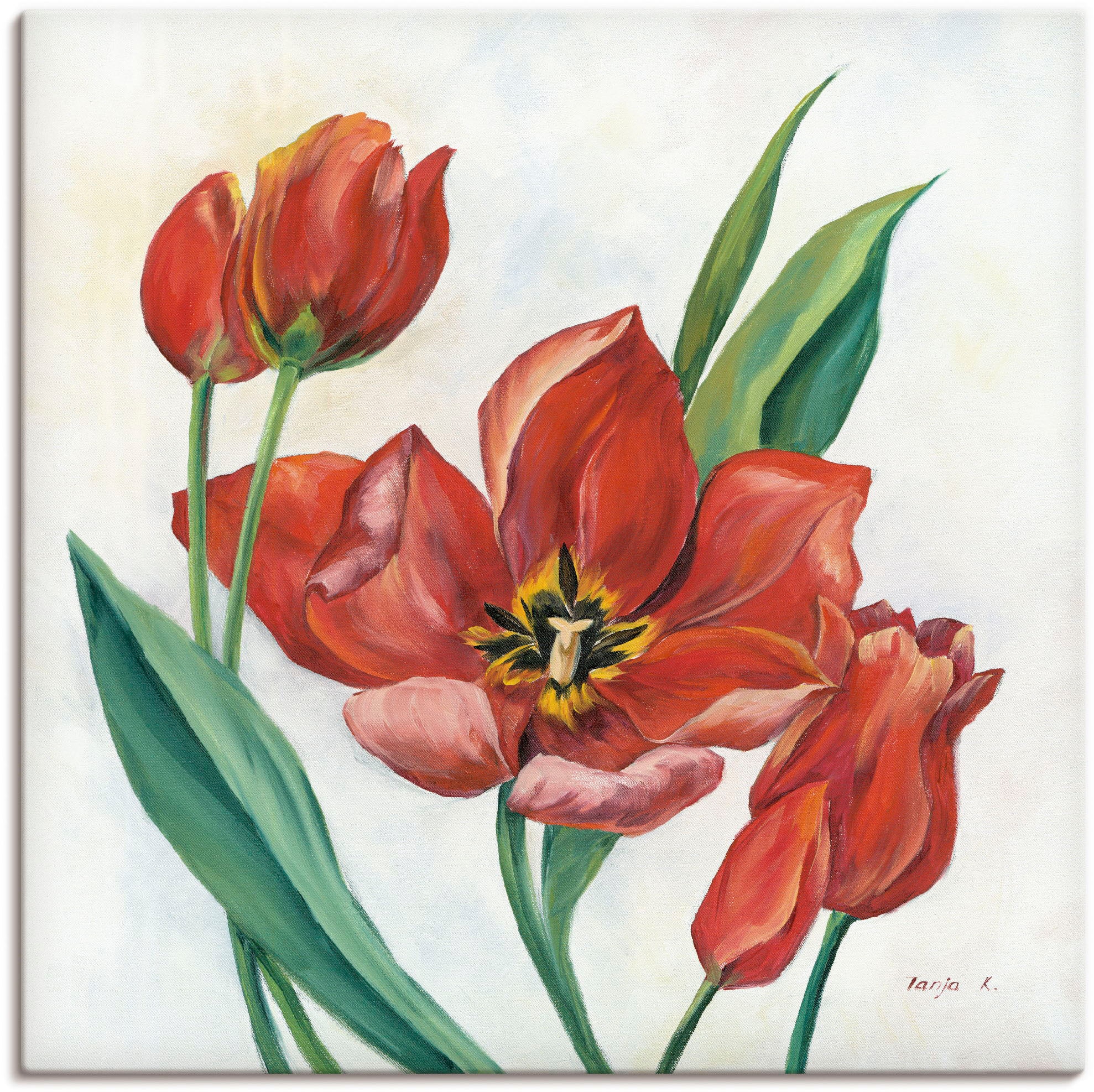 Artland Wandbild "Tulpen I", Blumenbilder, (1 St.), als Leinwandbild, Poste günstig online kaufen