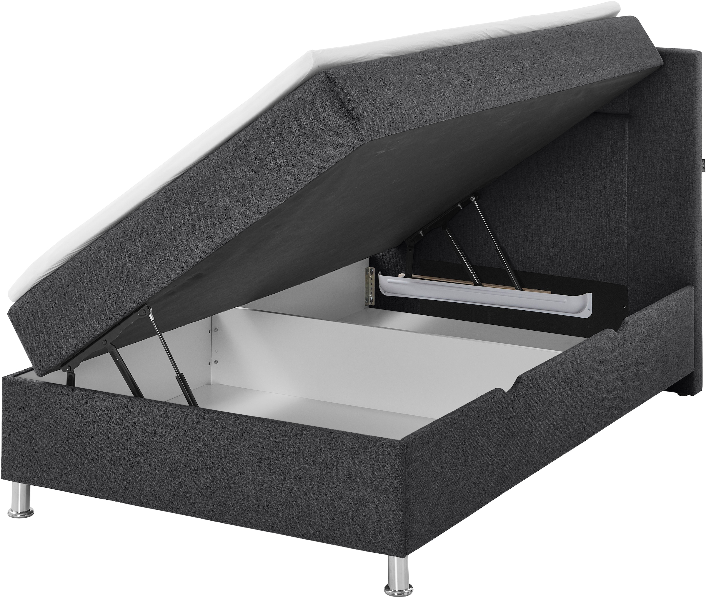 INOSIGN Boxbett »Escalon mit Bettkasten, inkl. Topper«, erhältlich in den Breiten 120x200cm und 180x200cm