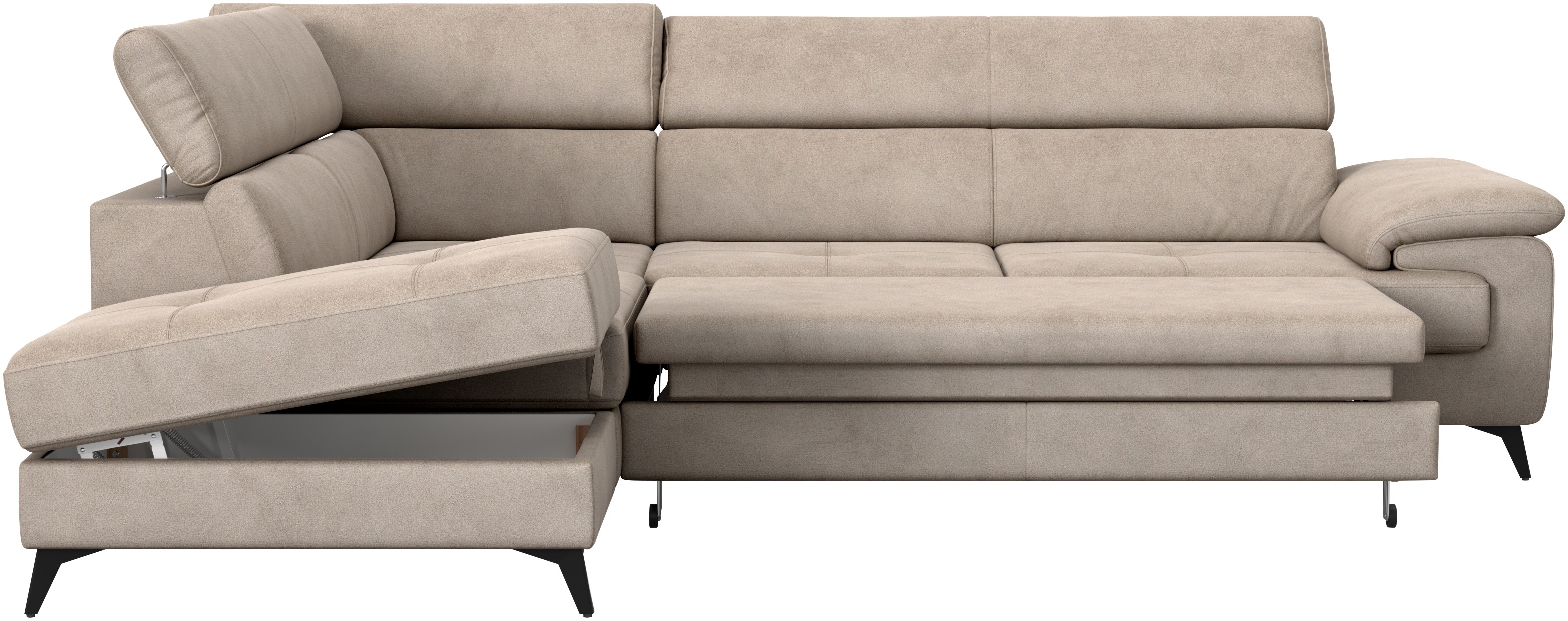 Thumbnail - COTTA Ecksofa "Astra L-Form, B: 286 cm" mit Kopfteilverstellung, optional Bettfunktion & Bettkasten