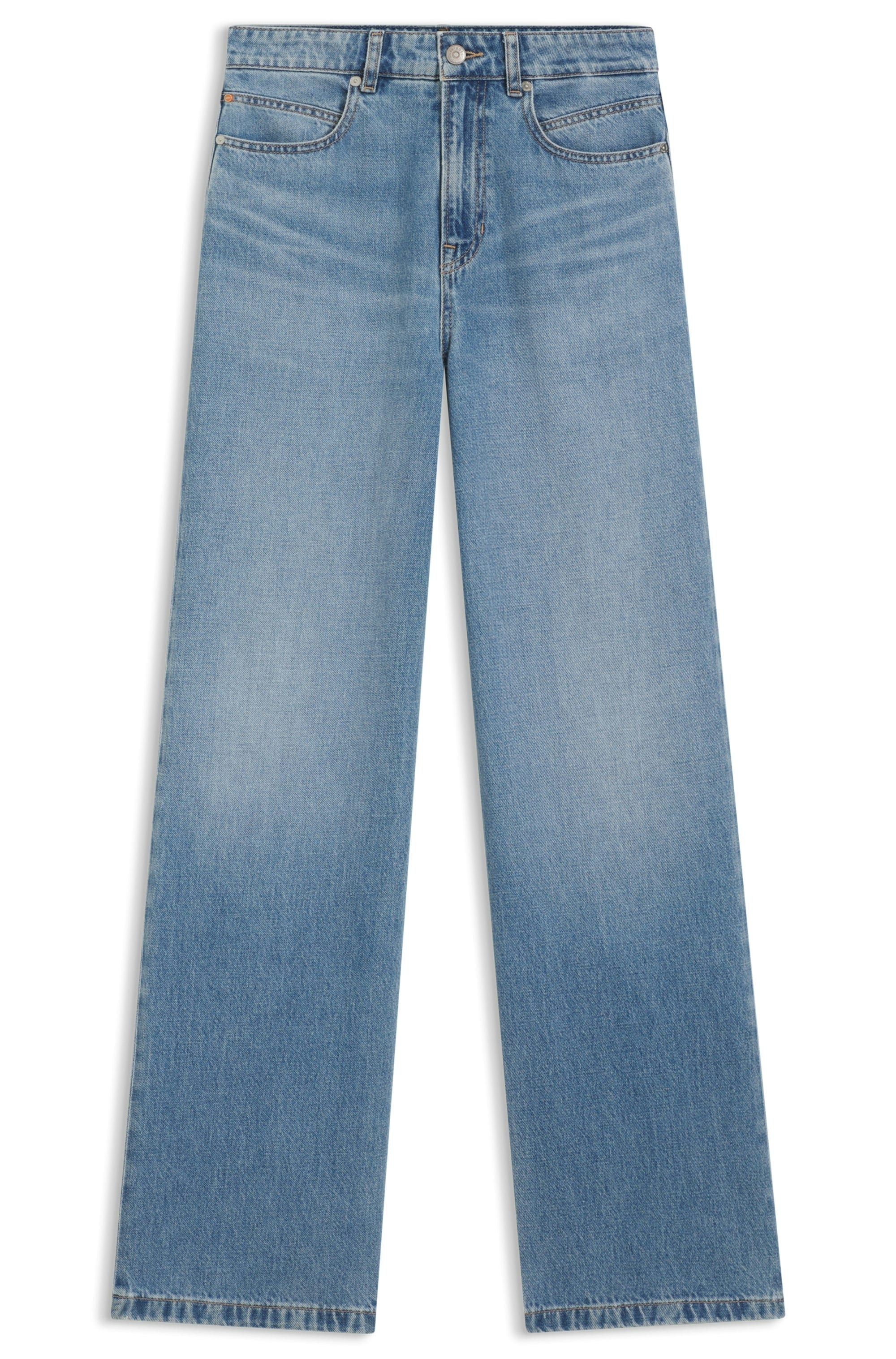 BOSS ORANGE Weite Jeans »MARLENE HR 12.0 Premium Damenmode« mit hohem Bund, Wide Leg