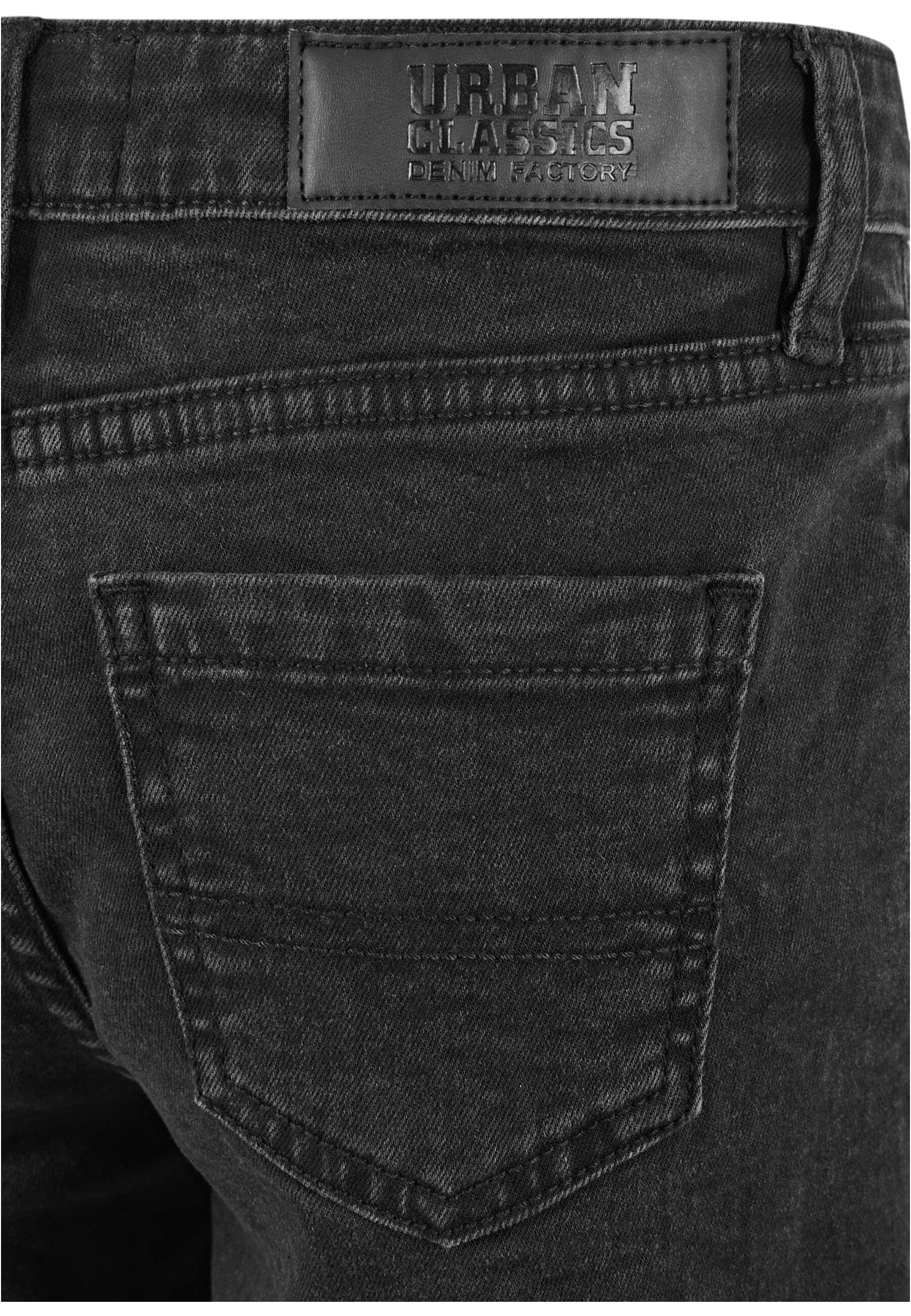URBAN CLASSICS Shorts »Urban Classics Damen Girls Organic Stretch Denim 5 Pocket Shorts«, (1 tlg.)