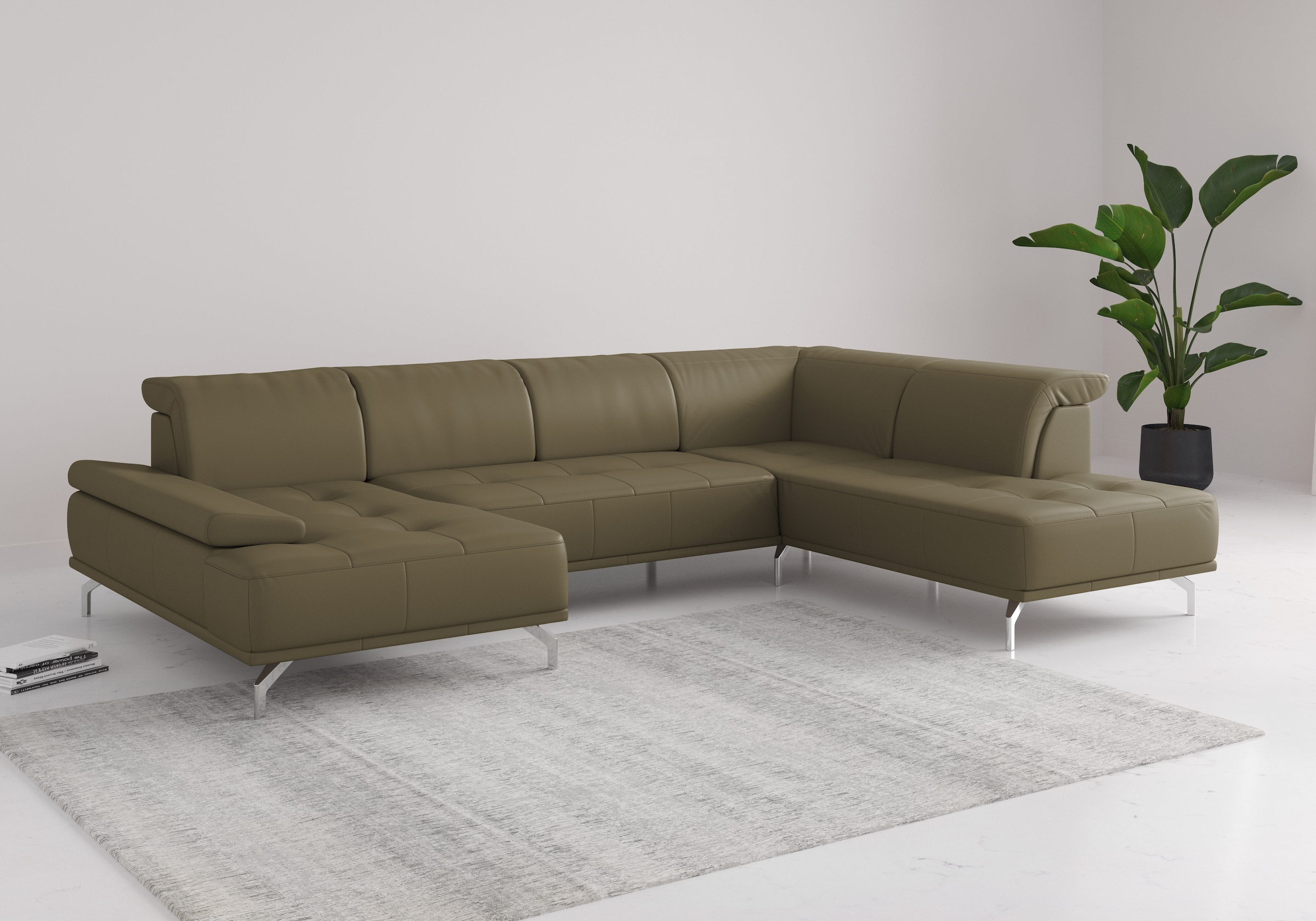 Home affaire Wohnlandschaft "Caluna" Inkl.Sitztiefenverstellung, wahlweise günstig online kaufen