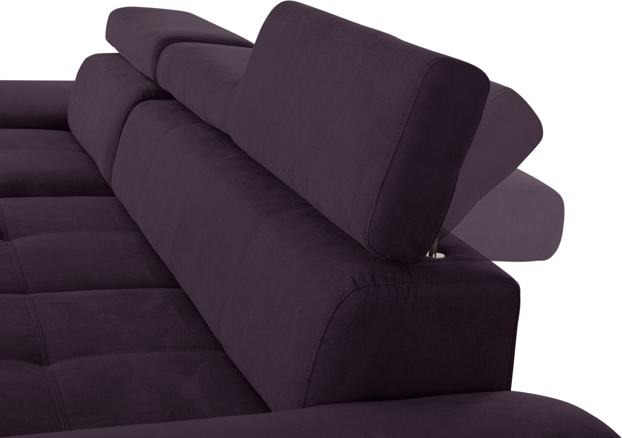 exxpo - sofa fashion Ecksofa »Enya, aufwendige Detailverarbeitung, hoher Sitzkomfort, bequem, L-Form«, inkl. Kopfteilverstellung, wahlweise mit Bettfunktion und Bettkasten