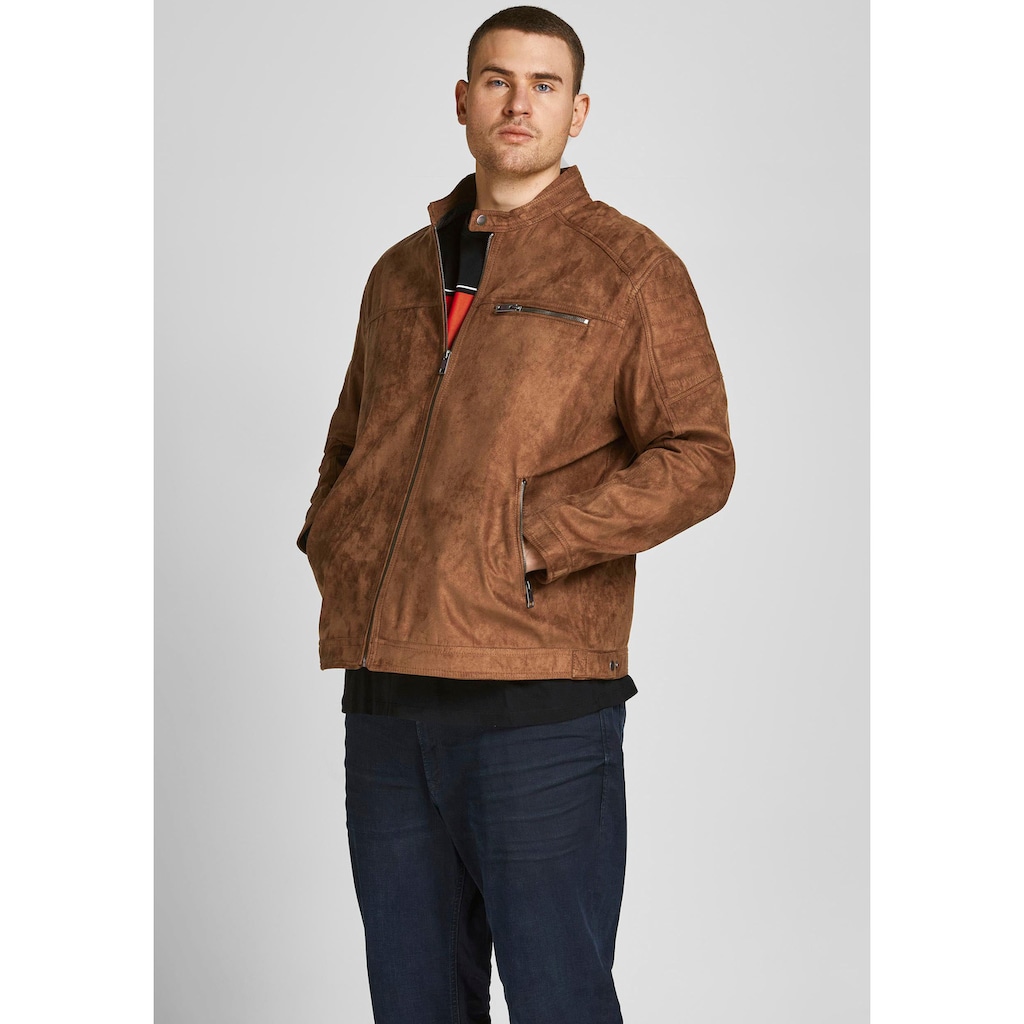 Jack & Jones PlusSize Bikerjacke »ROCKY JACKET«, bis Größe 6XL