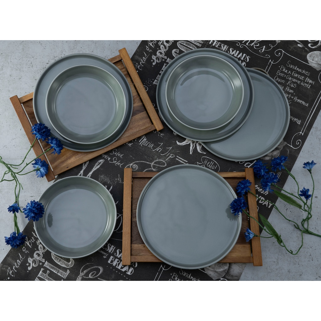 CreaTable Tafelservice »Teller Set, Geschirr-Set Chef Collection«, (Set, 12 tlg., Teller Set für 6 Personen)