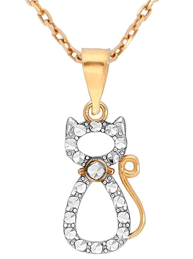 Kettenanhänger LADY, gold (gelbgold 375), Schmuckanhänger, Damen, Gelbgold 375, Kettenanhänger