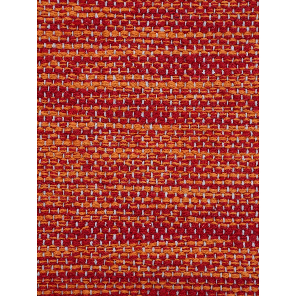 carpetfine Teppich »Kelim Azizi«, rechteckig, Baumwolle, Wendeteppich mit Fransen, Wohnzimmer