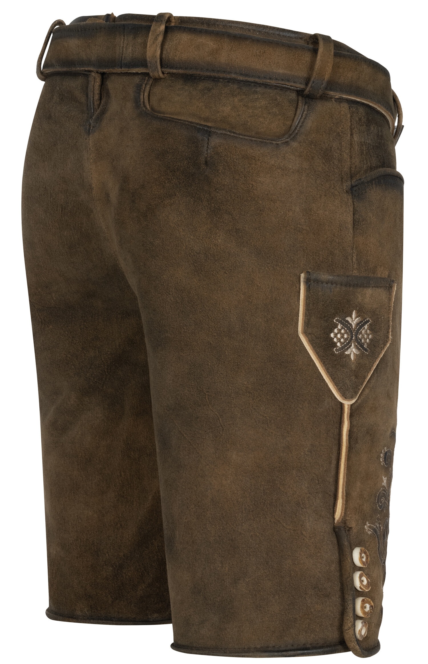 Nübler Trachtenlederhose "Lederhosen kurz Latz Mondsee" günstig online kaufen