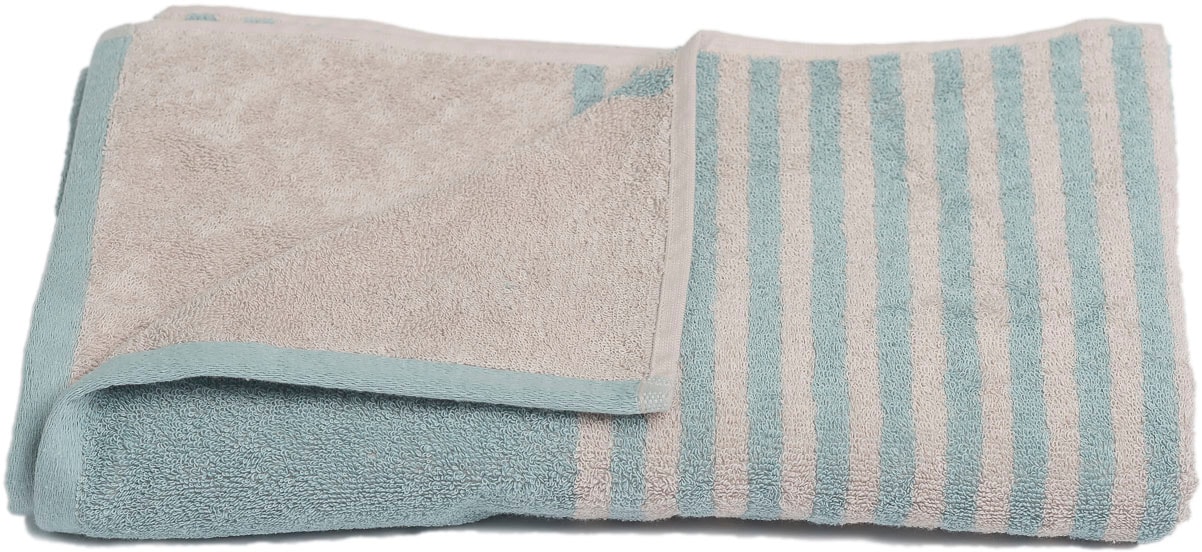KiNZLER Handtuch Set »Duschtuch Uni BAUR flauschig, Farben, und tlg., 2 100% angenehm Baumwolle Kreta«, weich Walkfrottee, Set, mit Bordüre, 