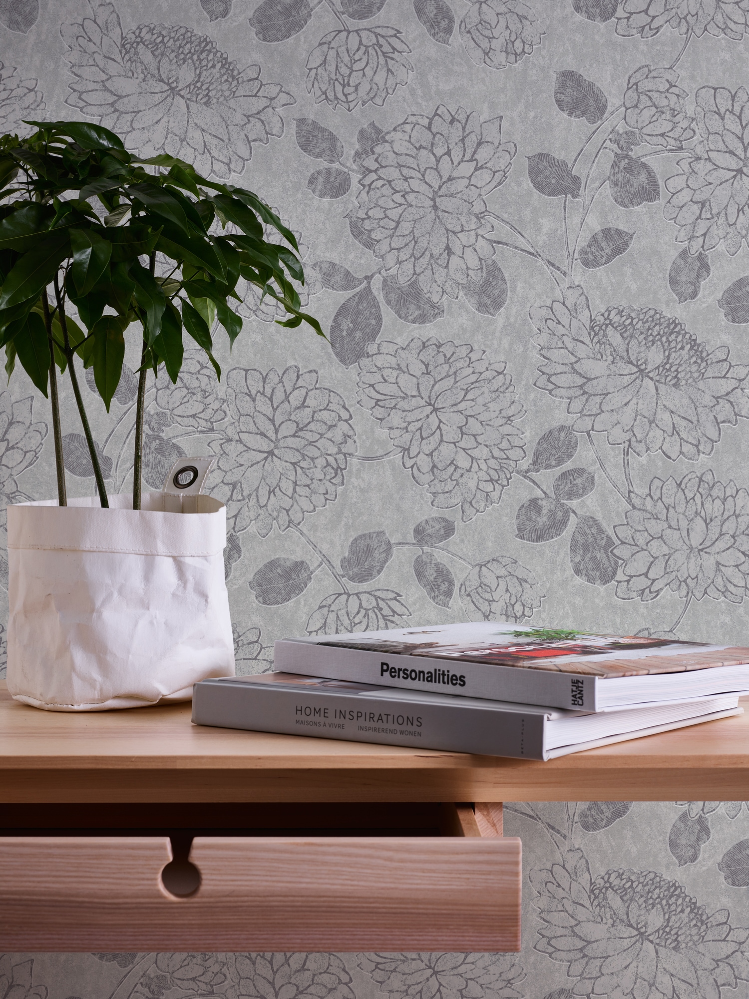 A.S. Création Vliestapete »Attractive 2 Blumentapete«, leicht glänzend-gemustert-abstrakt, Floral Blumentapete glatt Tapeten Wohnzimmer Schlafzimmer Design Optik